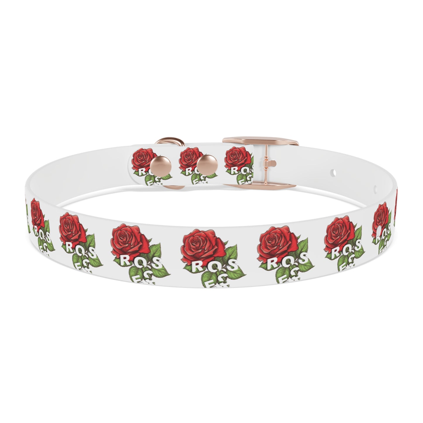 Roses Red Dog Collar