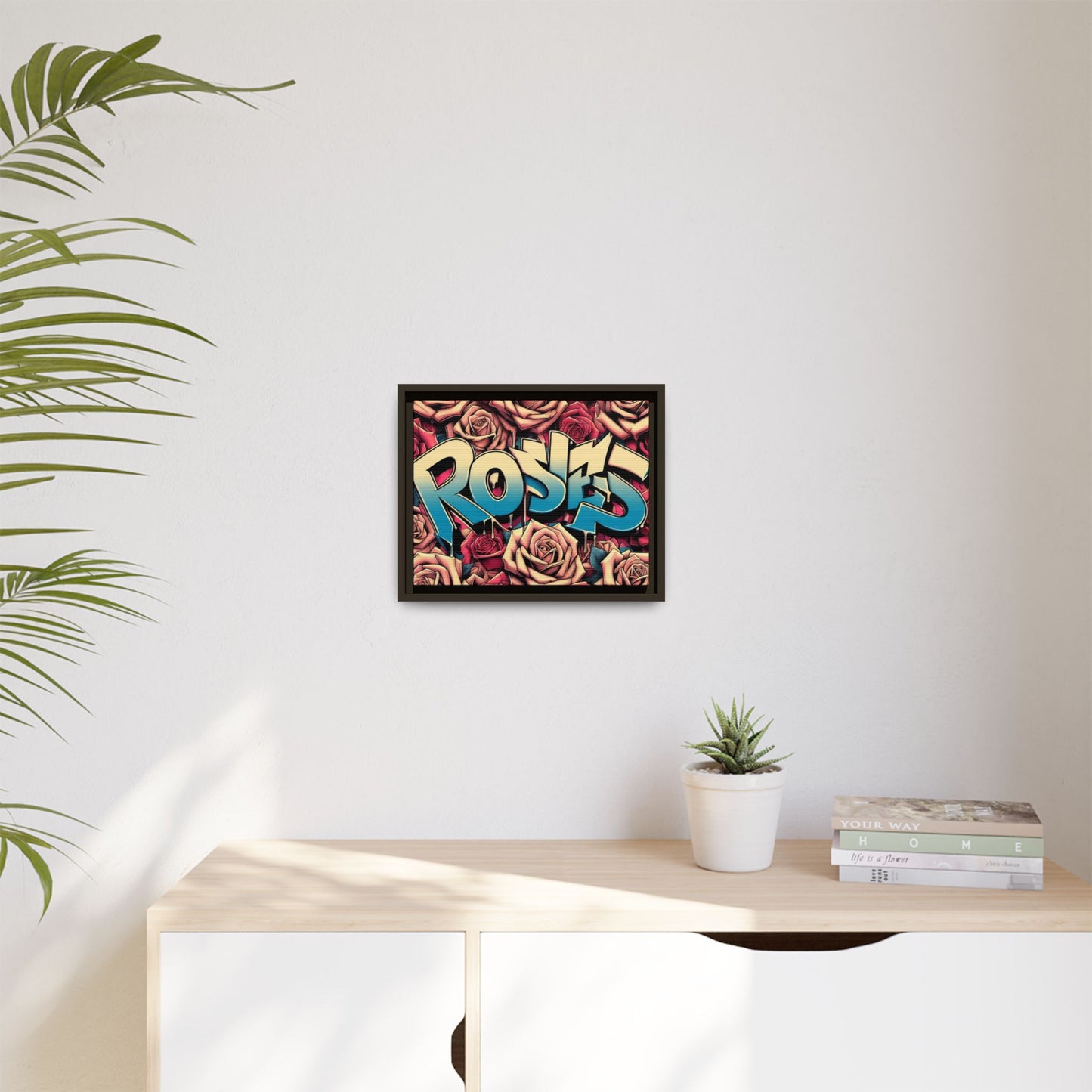Roses Graffiti #27 Matte Canvas Framed