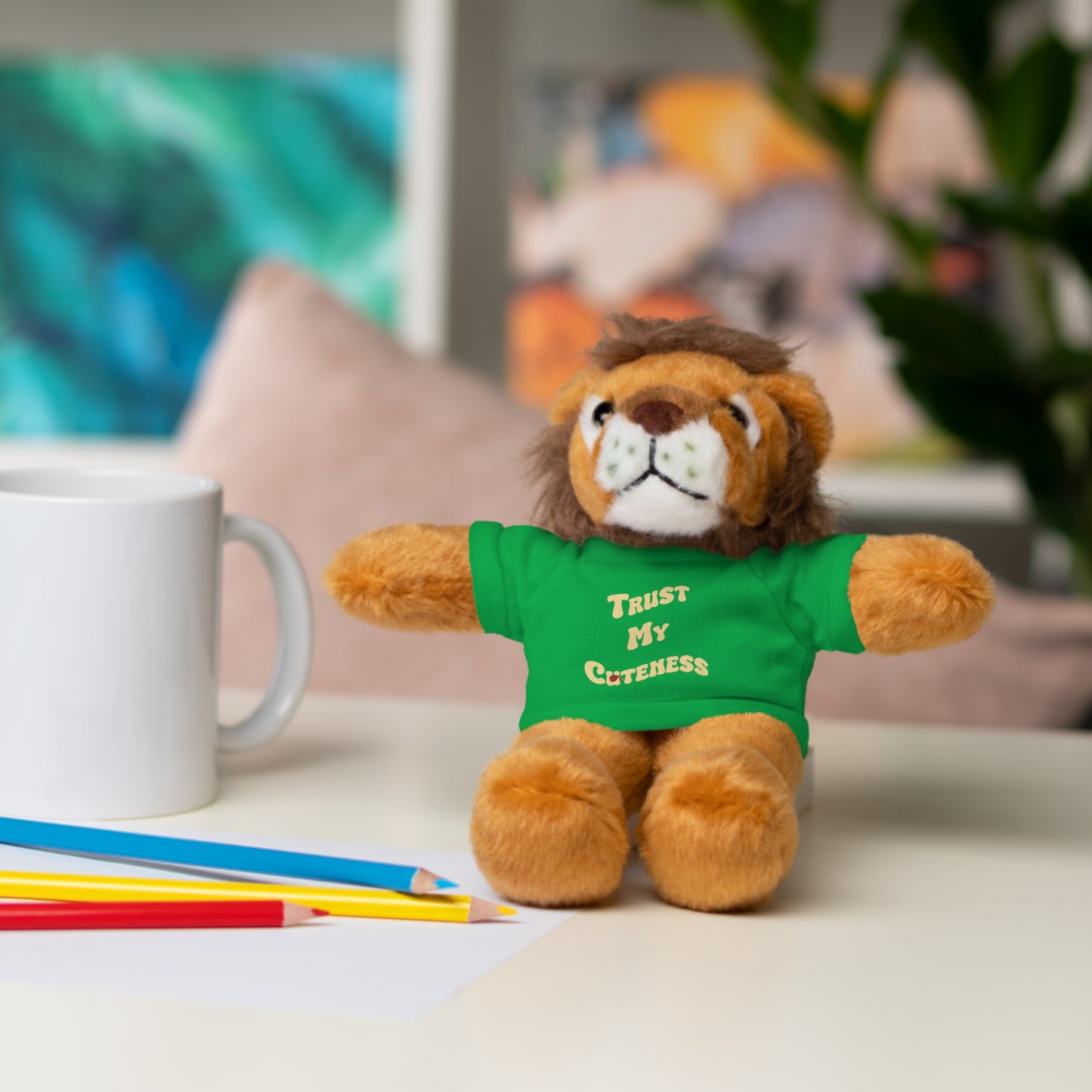 Stuffed Animals with Trust My Cuteness Tee
