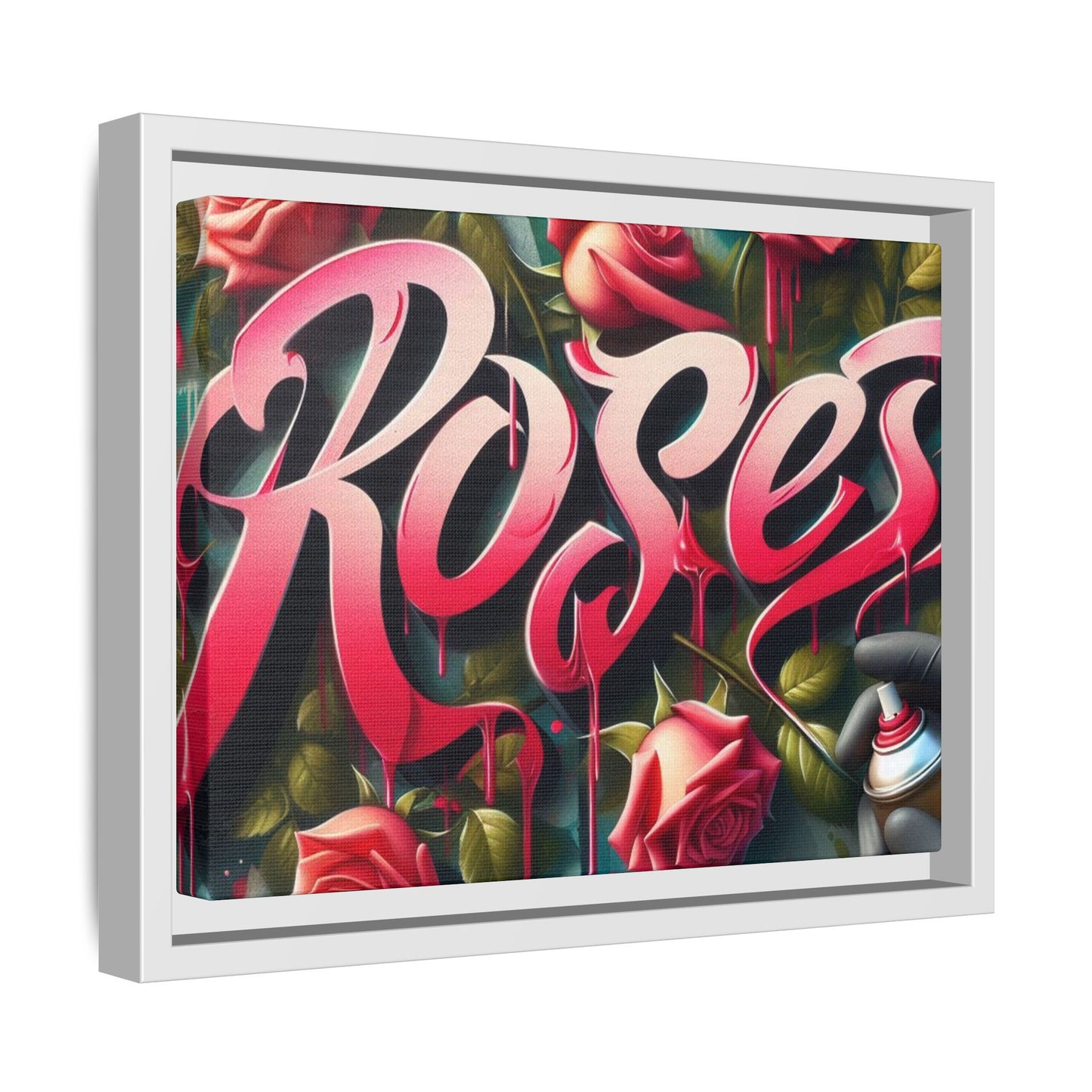 Roses Drip #26 Matte Canvas Framed