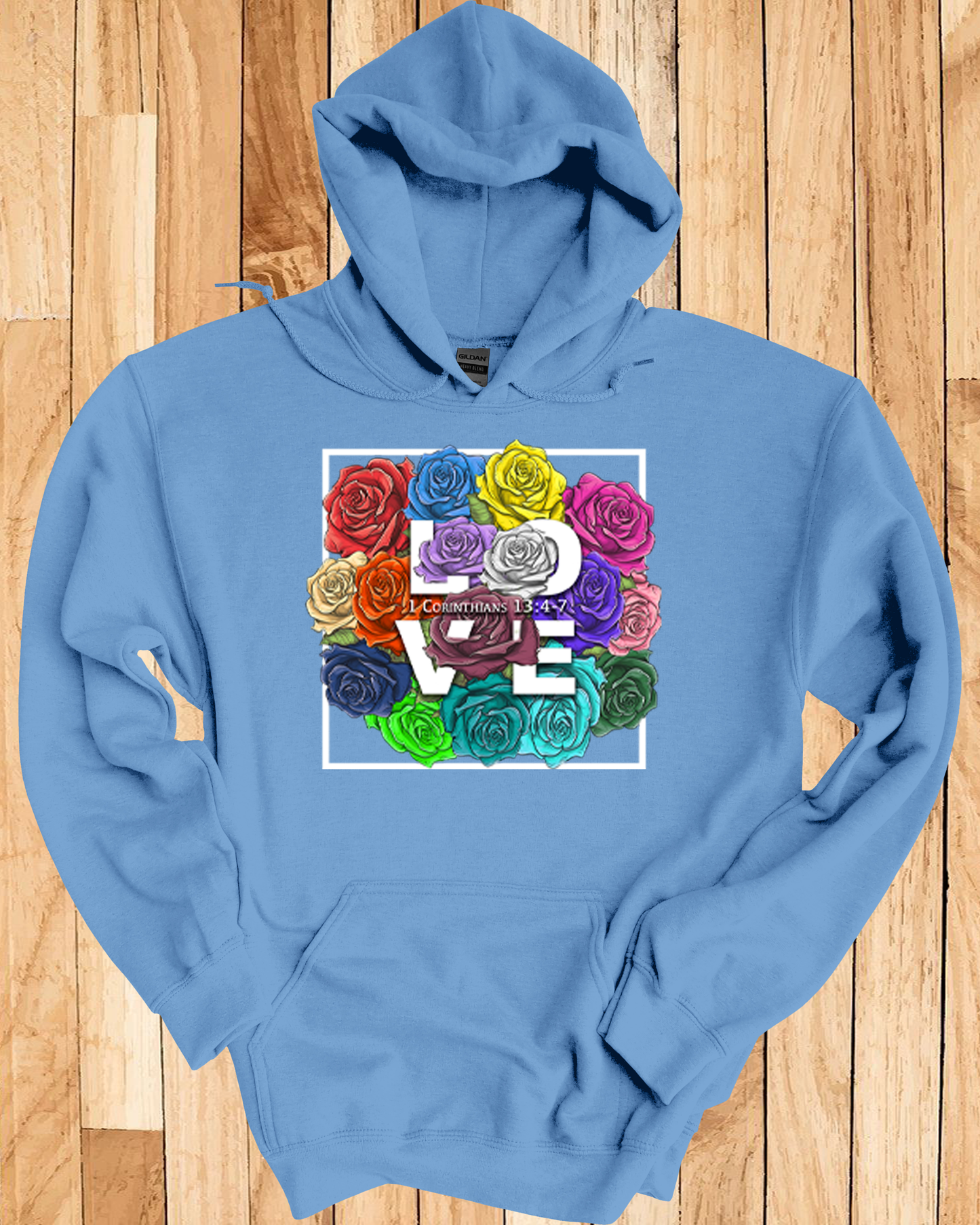 Roses LOVE Frame Bouquet Hoodie