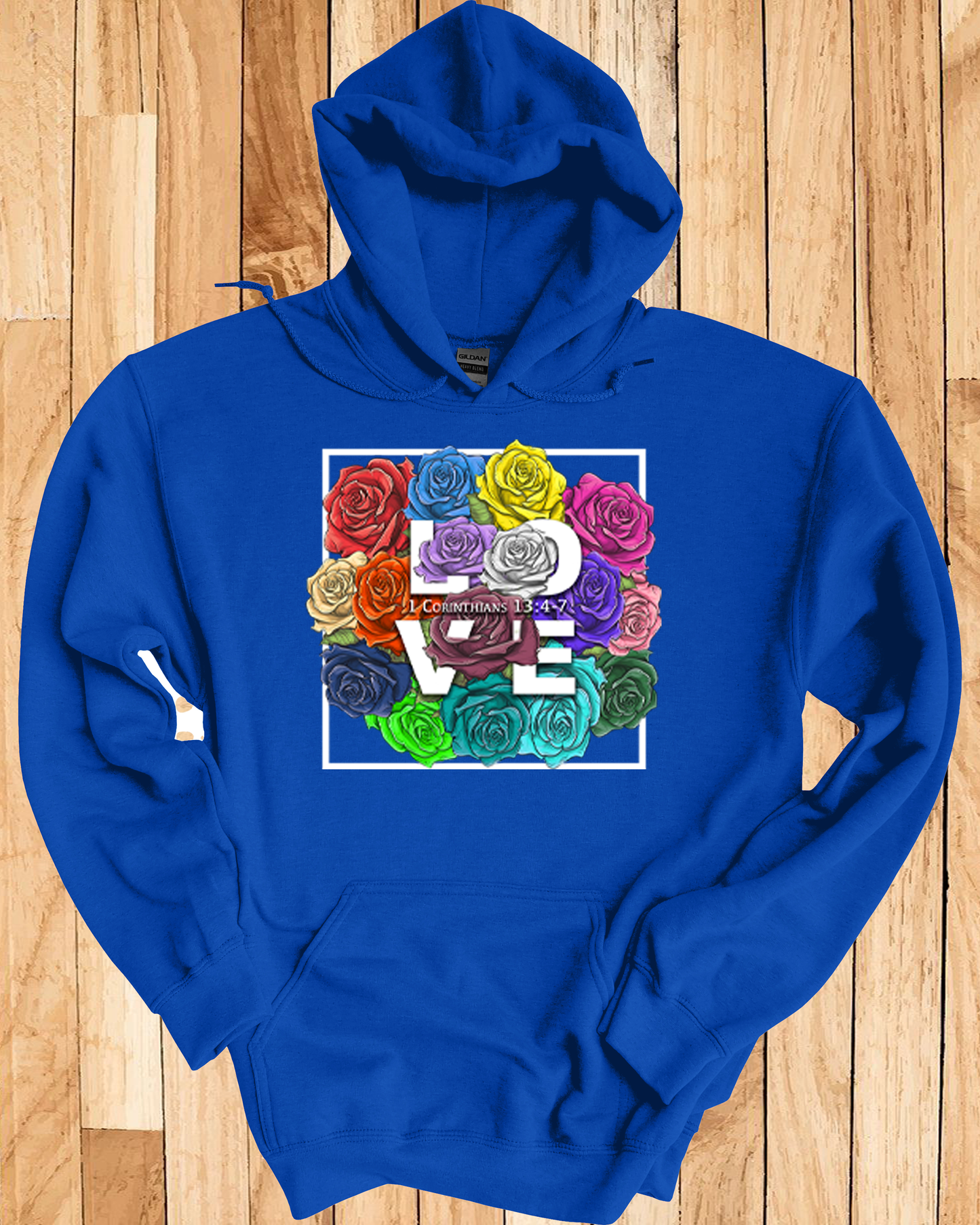 Roses LOVE Frame Bouquet Hoodie