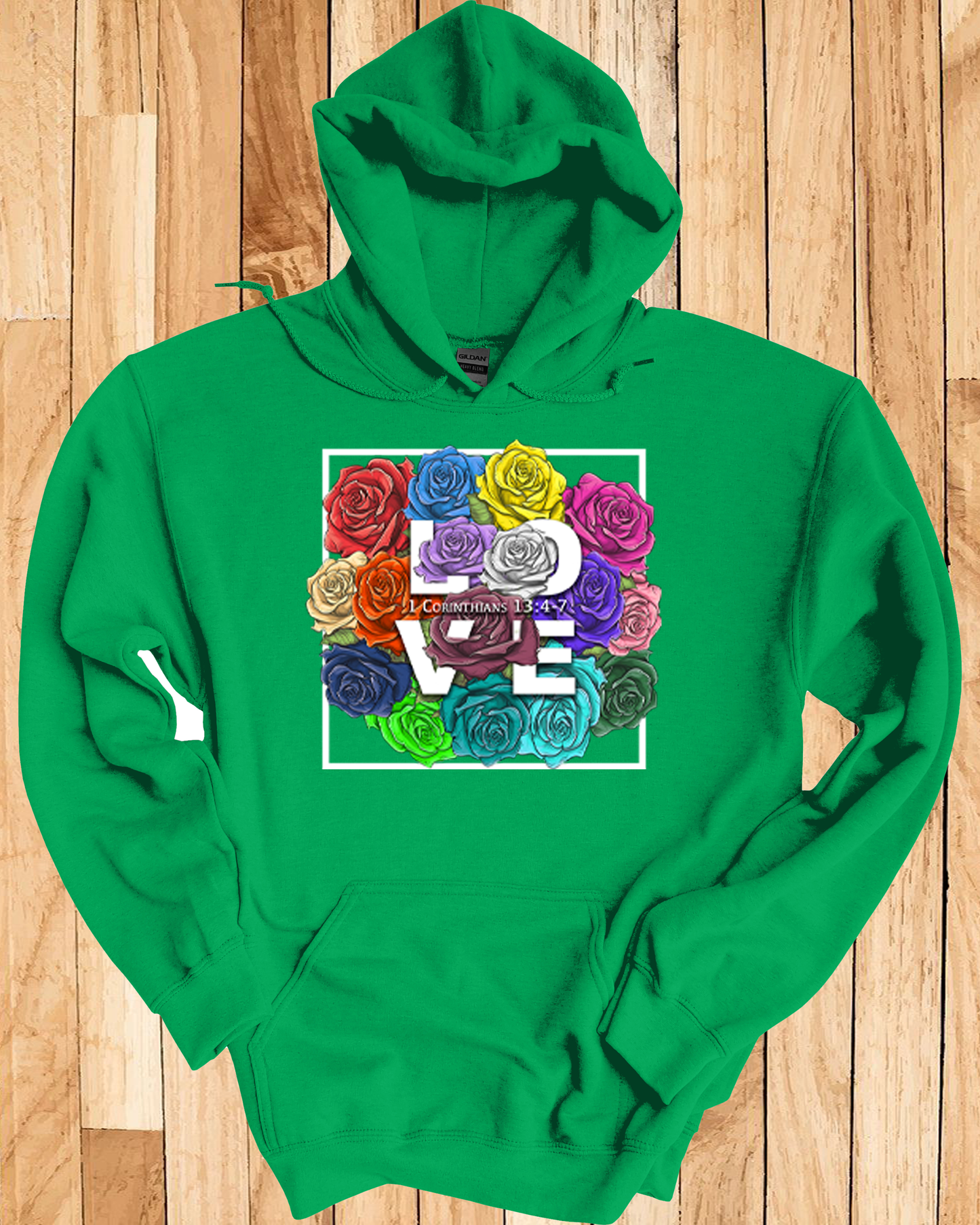 Roses LOVE Frame Bouquet Hoodie
