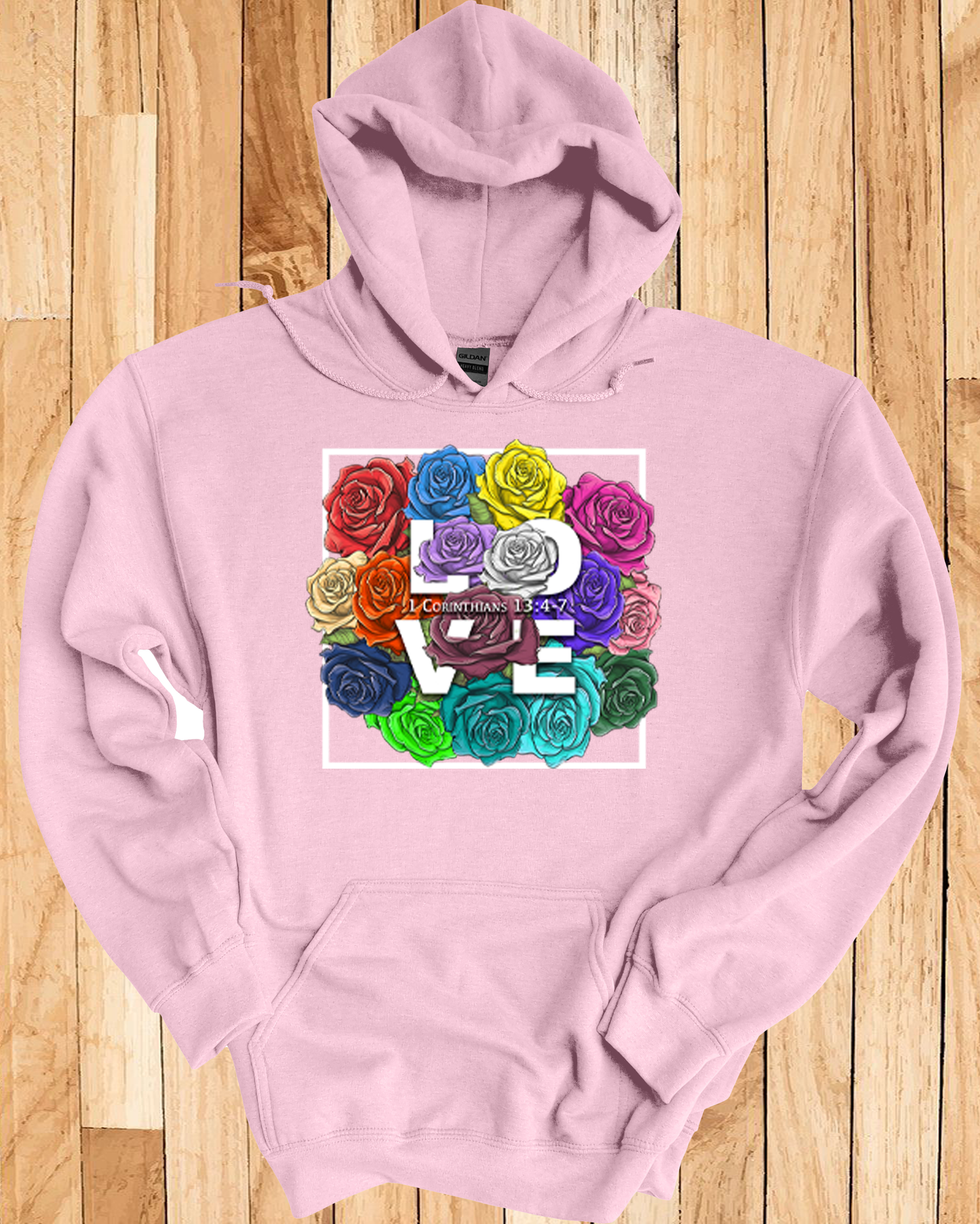 Roses LOVE Frame Bouquet Hoodie