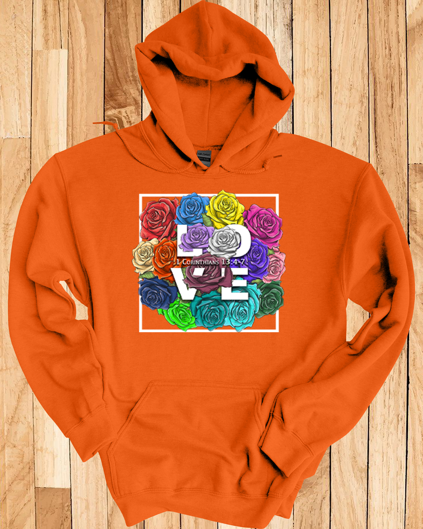 Roses LOVE Frame Bouquet Hoodie