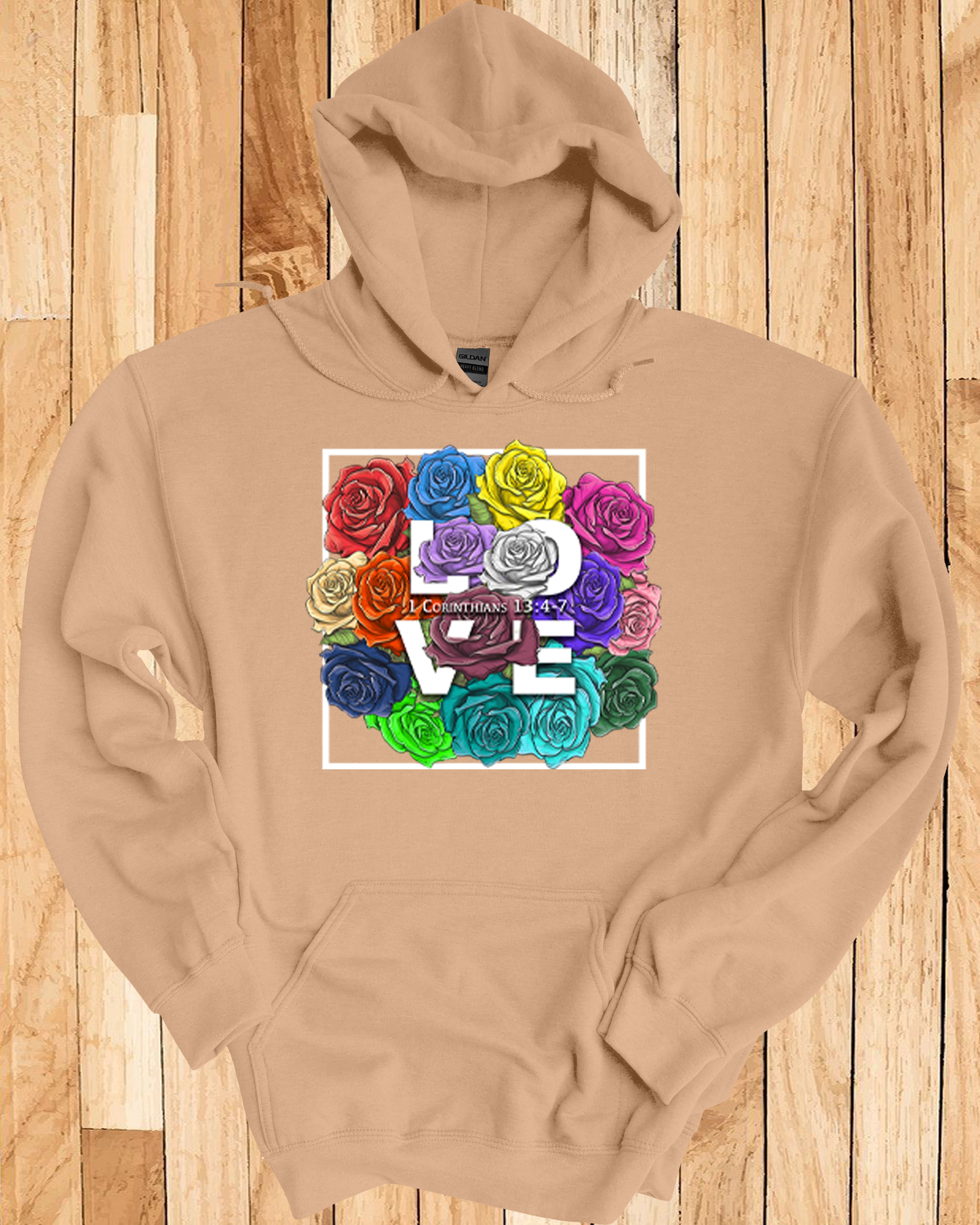 Roses LOVE Frame Bouquet Hoodie