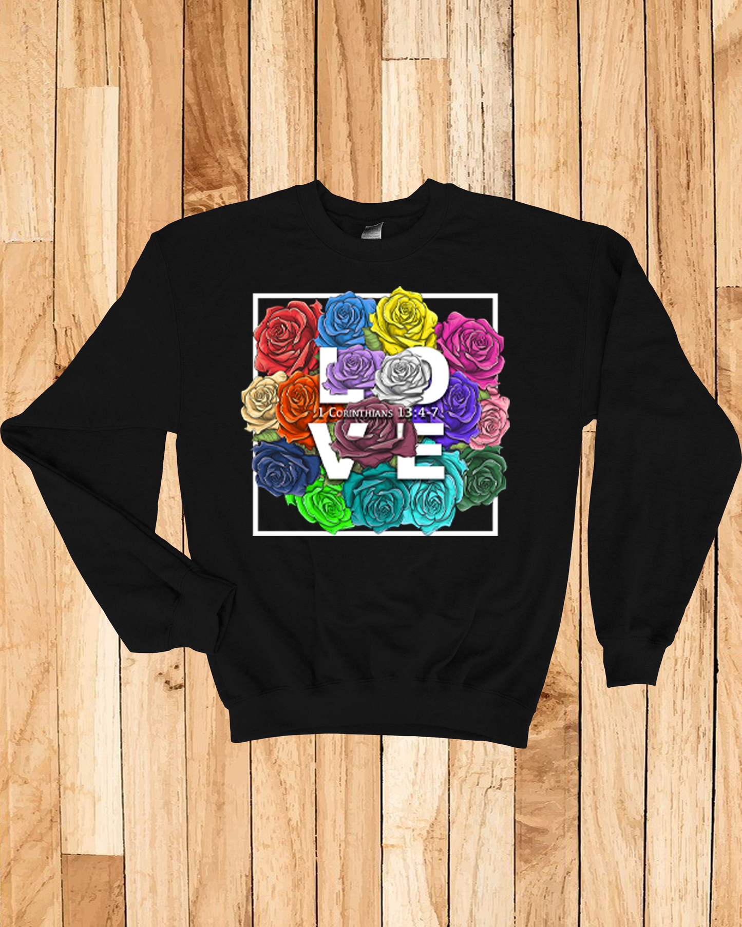 Roses LOVE Frame Bouquet Sweatshirt