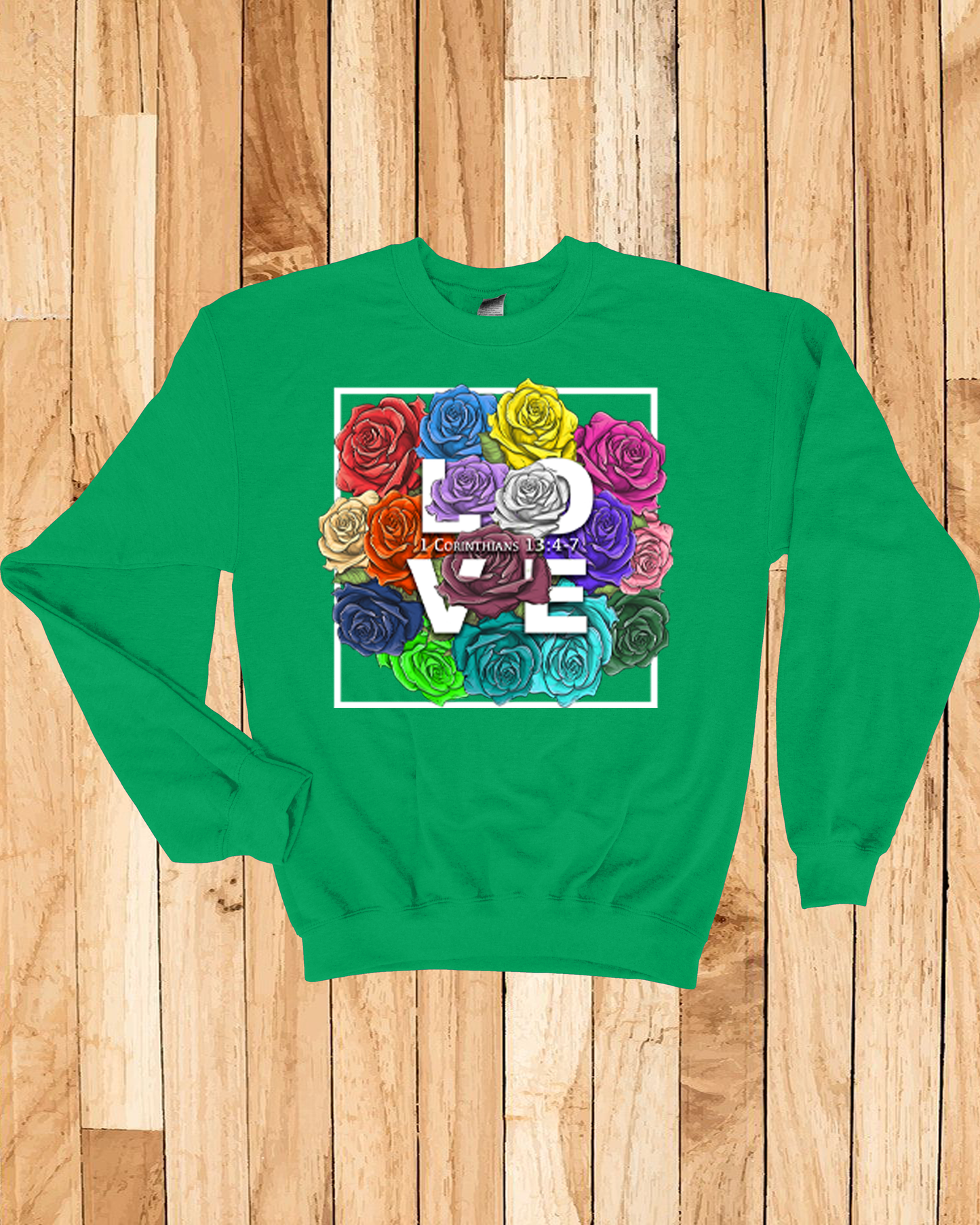 Roses LOVE Frame Bouquet Sweatshirt