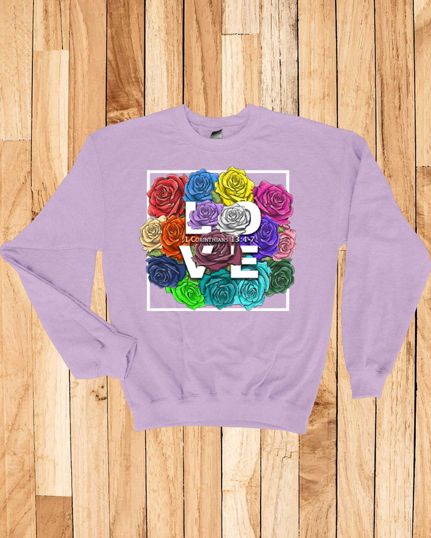 Roses LOVE Frame Bouquet Sweatshirt
