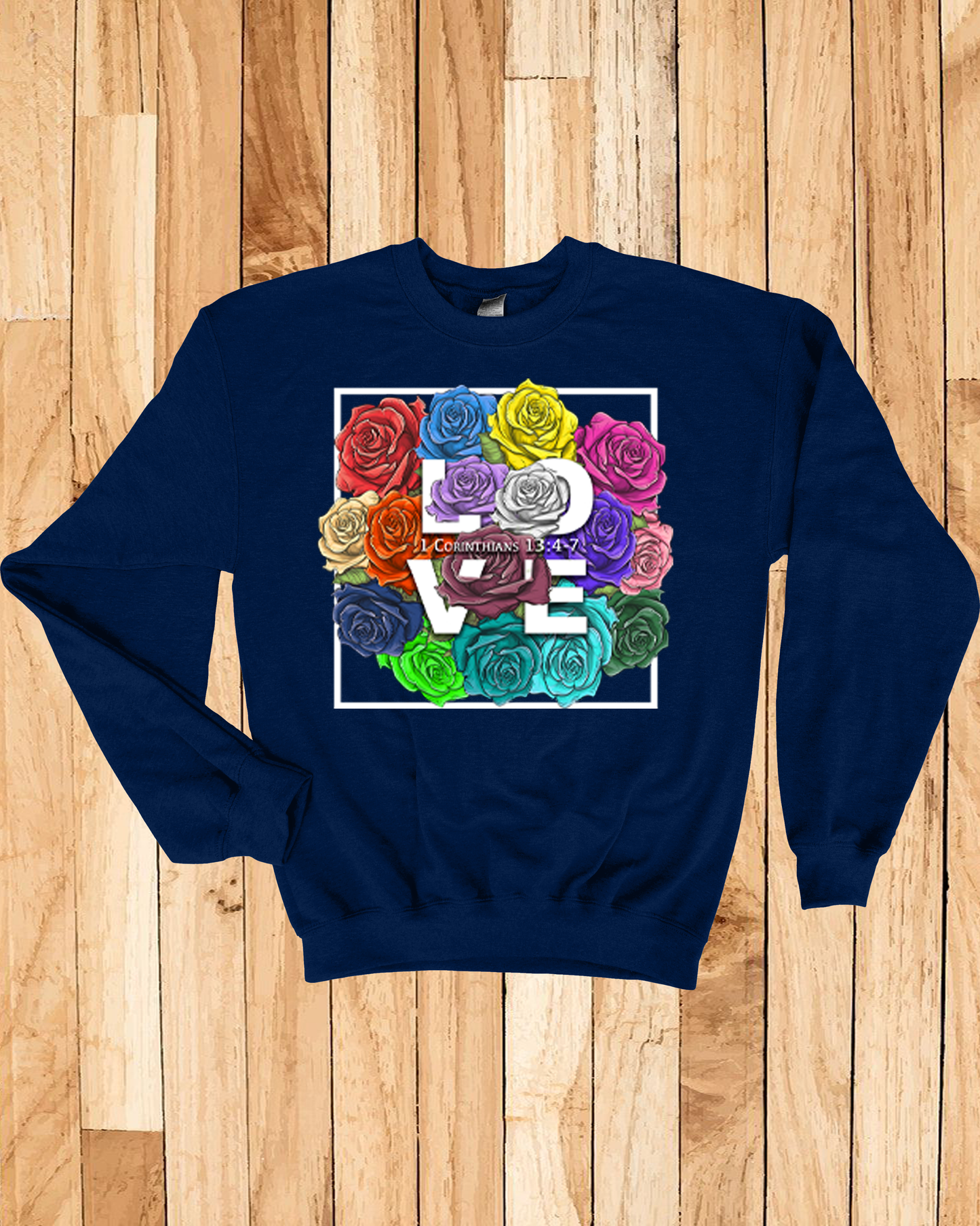 Roses LOVE Frame Bouquet Sweatshirt