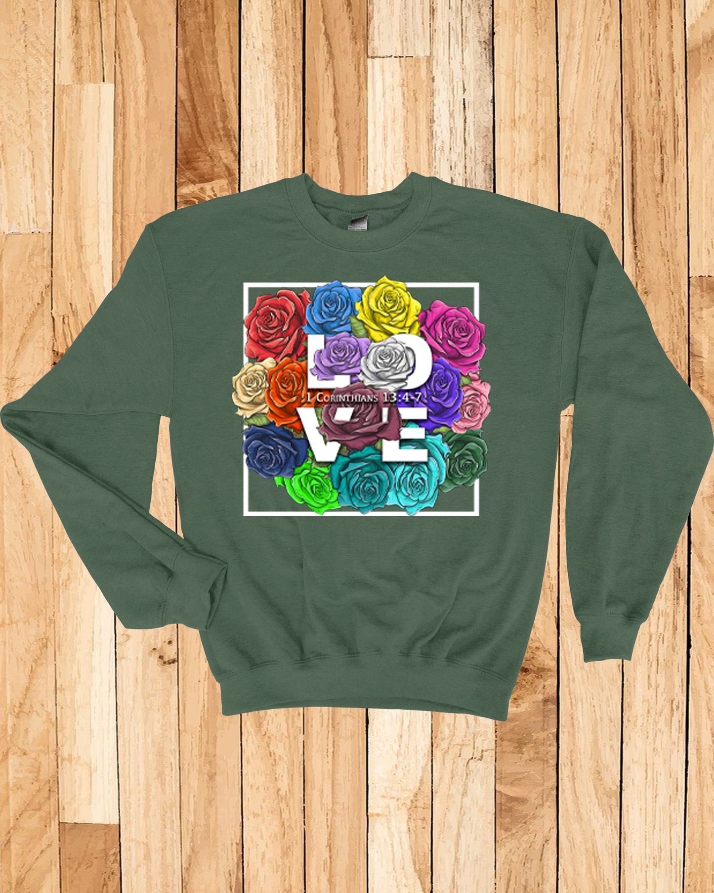 Roses LOVE Frame Bouquet Sweatshirt