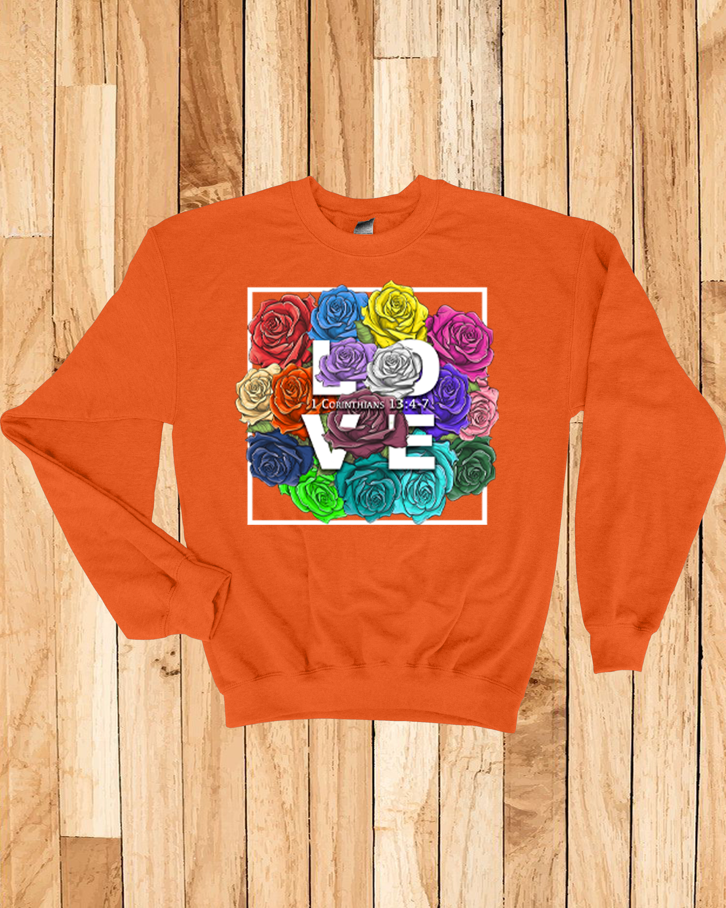 Roses LOVE Frame Bouquet Sweatshirt
