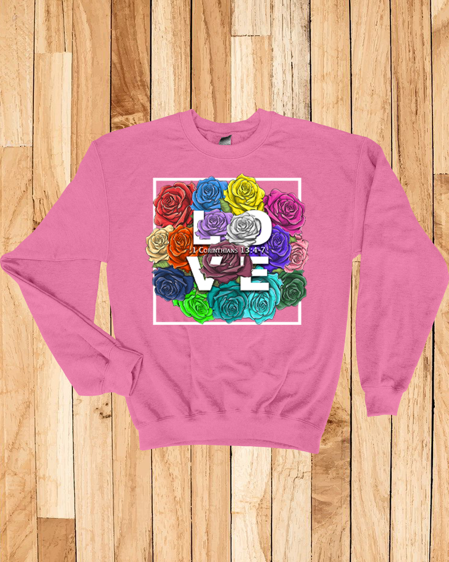 Roses LOVE Frame Bouquet Sweatshirt