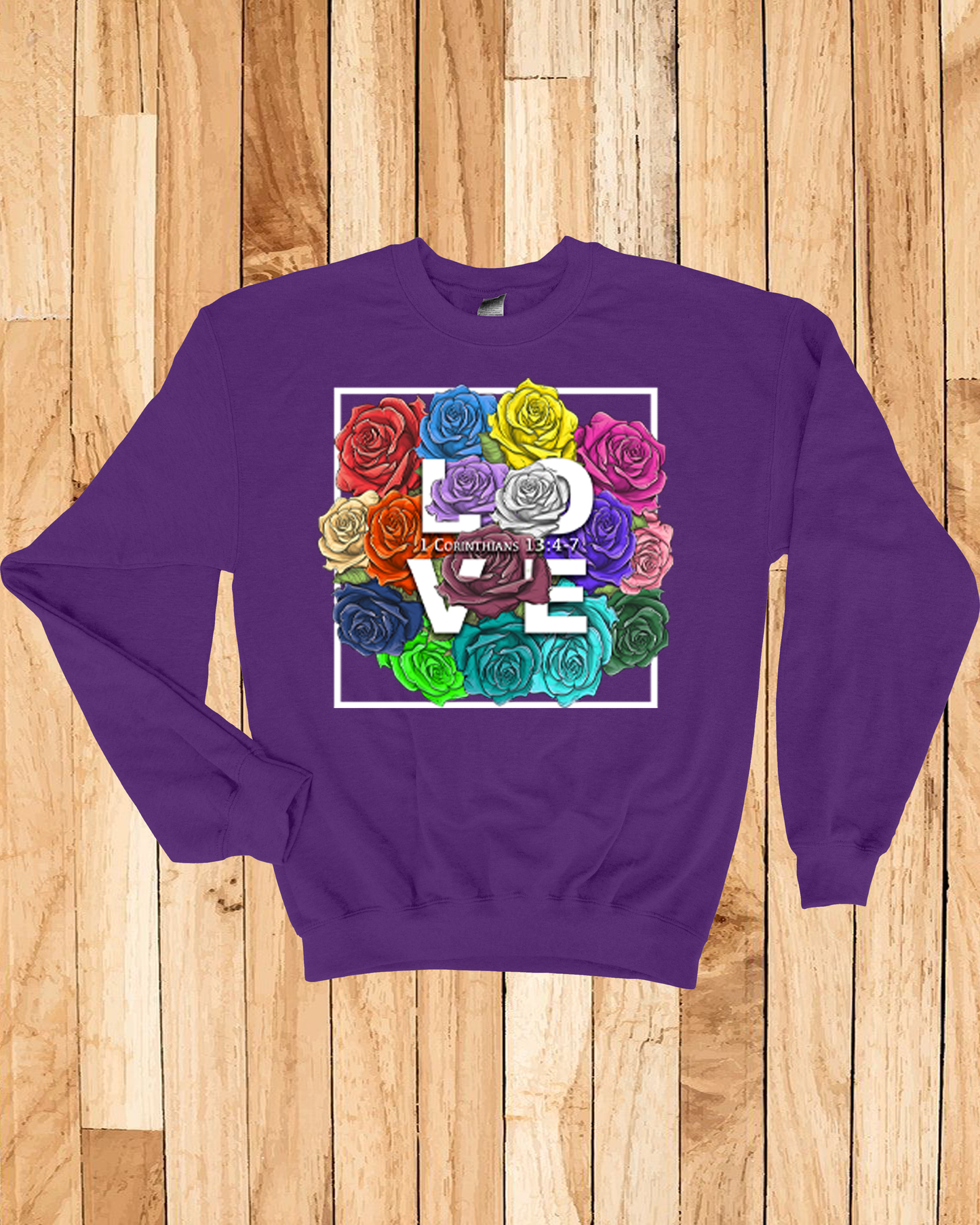 Roses LOVE Frame Bouquet Sweatshirt