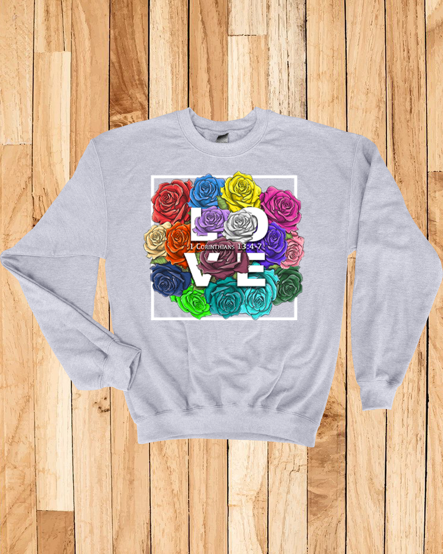 Roses LOVE Frame Bouquet Sweatshirt