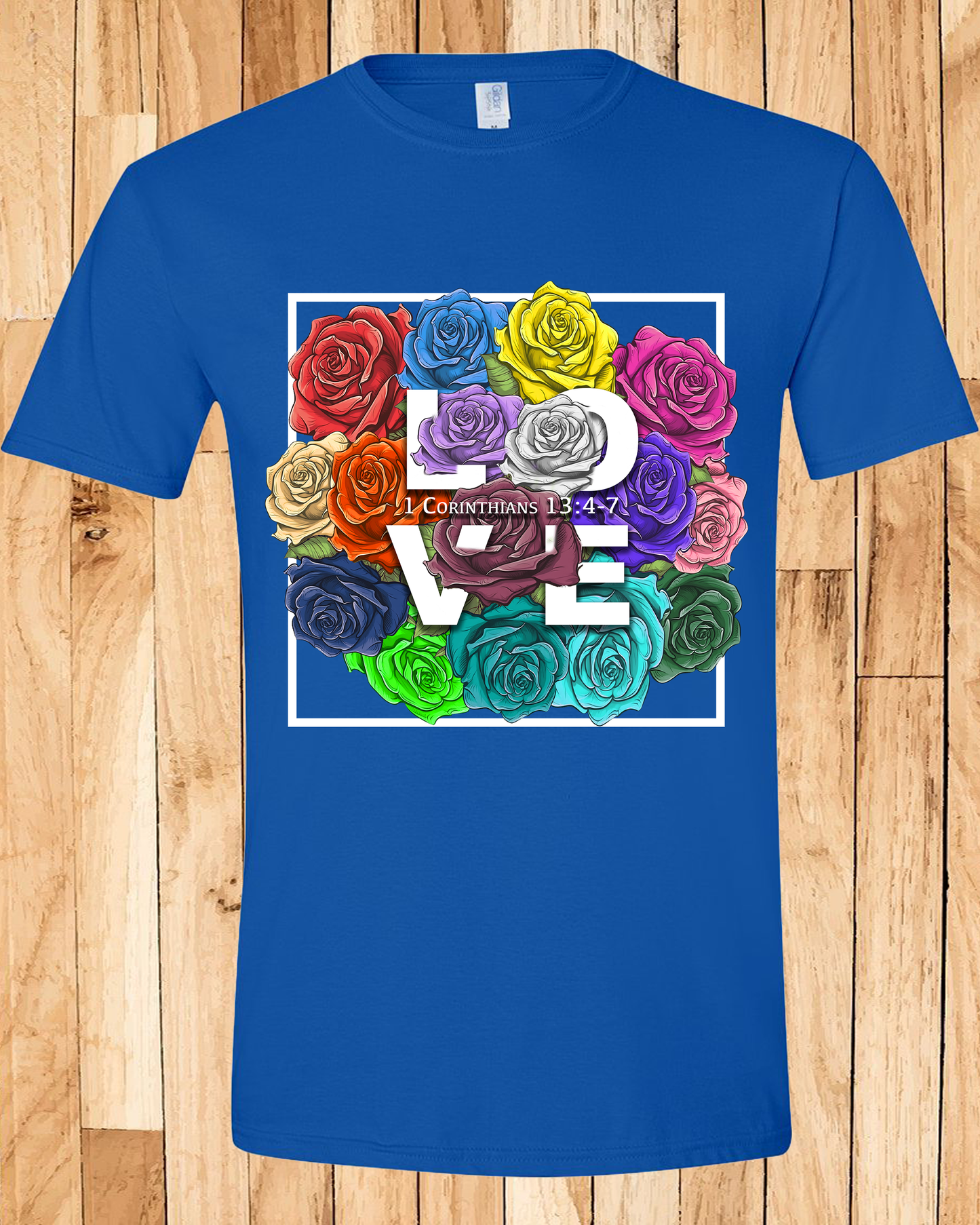 Roses LOVE Frame Bouquet Tee
