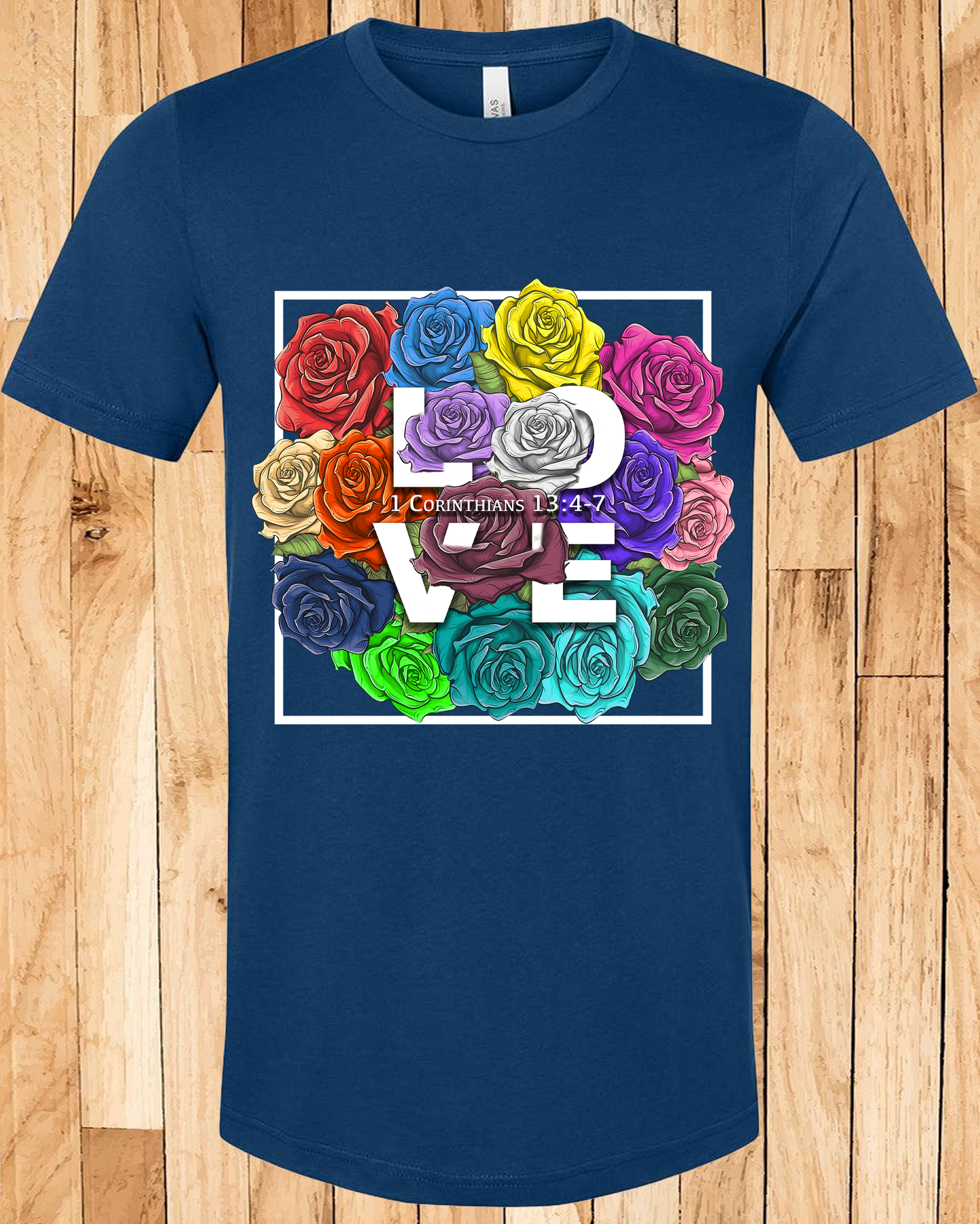 Roses LOVE Frame Bouquet Tee