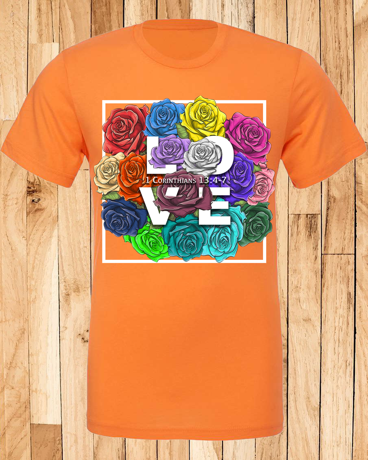 Roses LOVE Frame Bouquet Tee