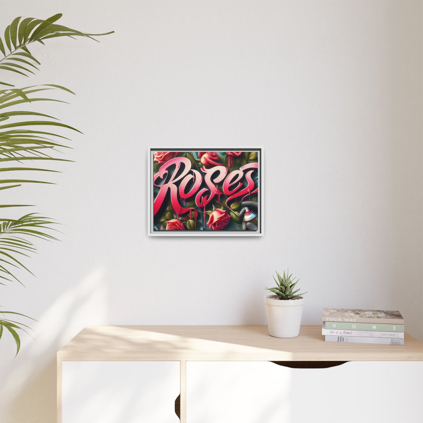 Roses Drip #26 Matte Canvas Framed