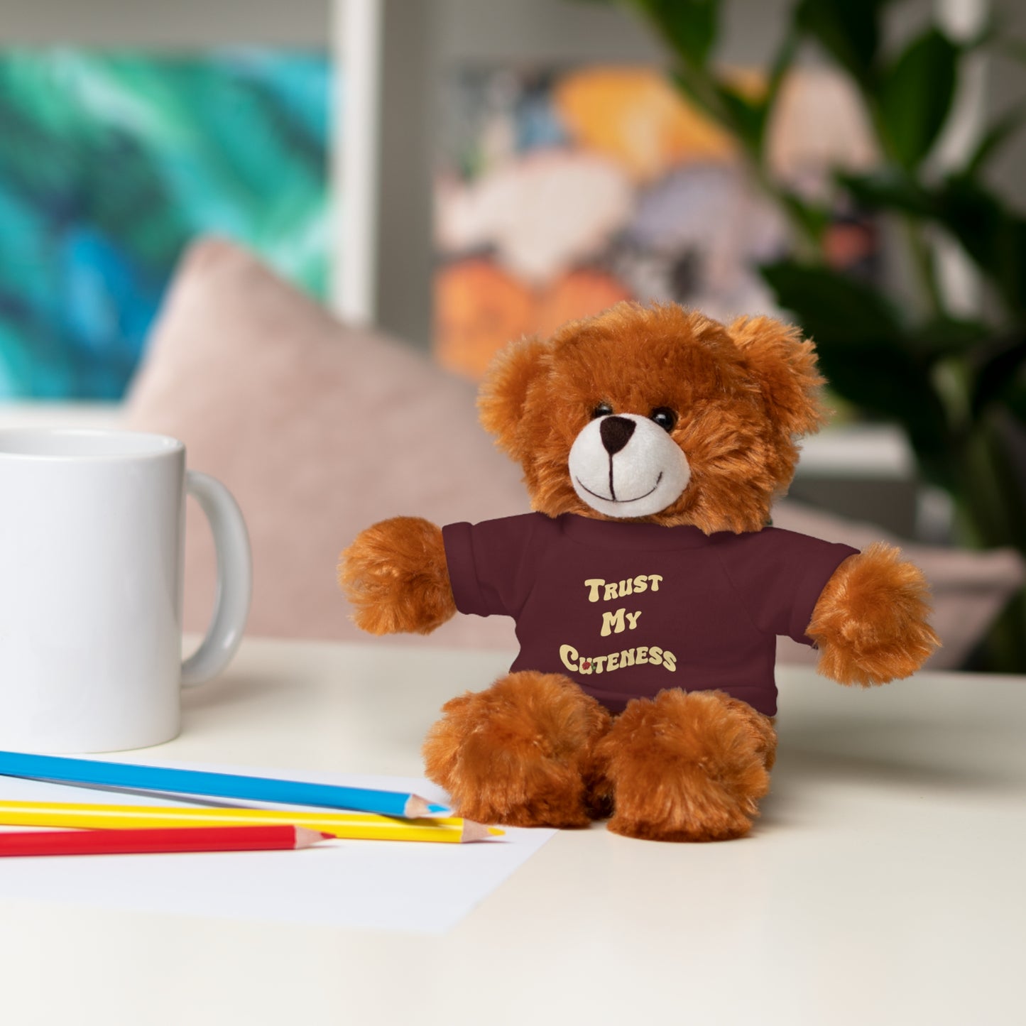 Stuffed Animals with Trust My Cuteness Tee