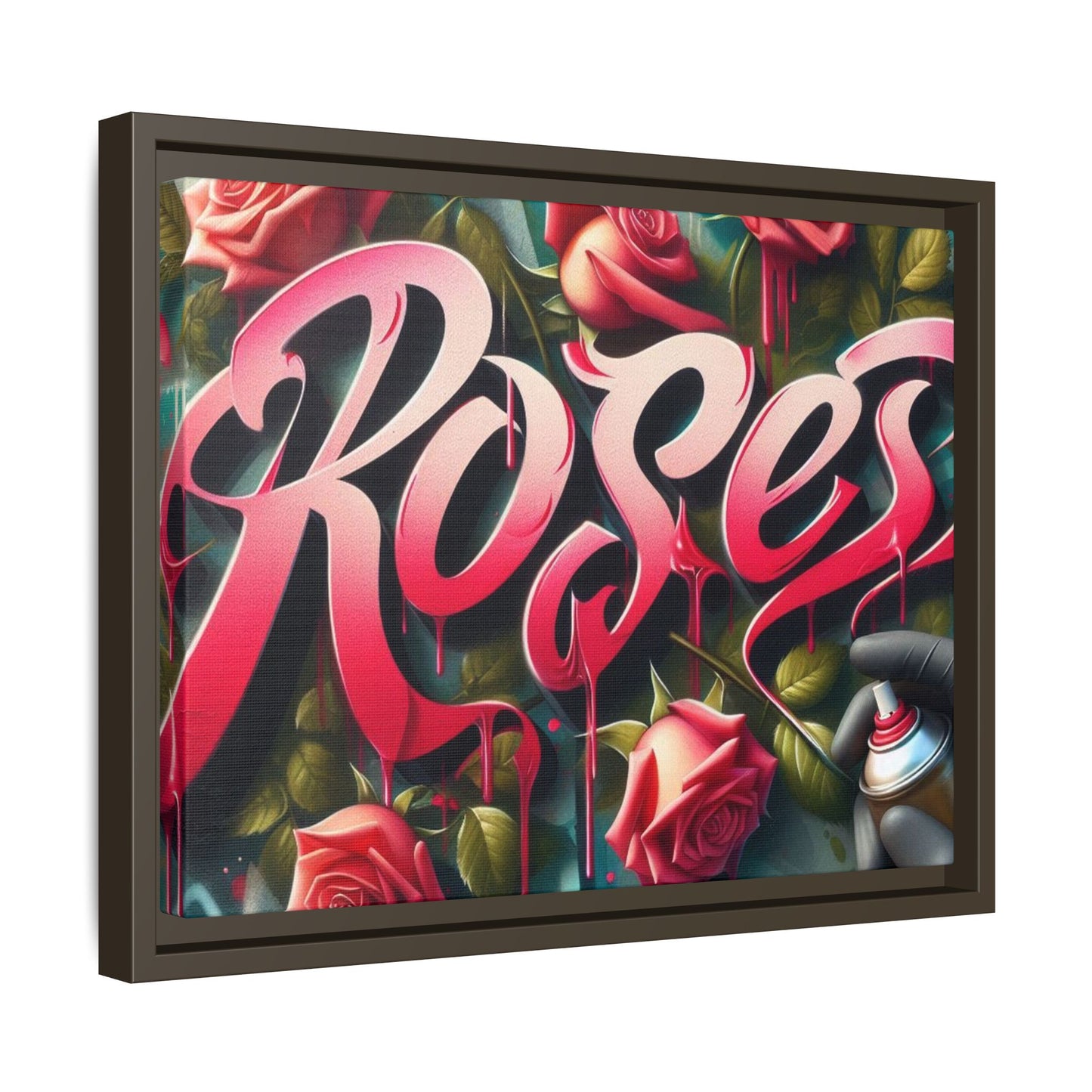 Roses Drip #26 Matte Canvas Framed