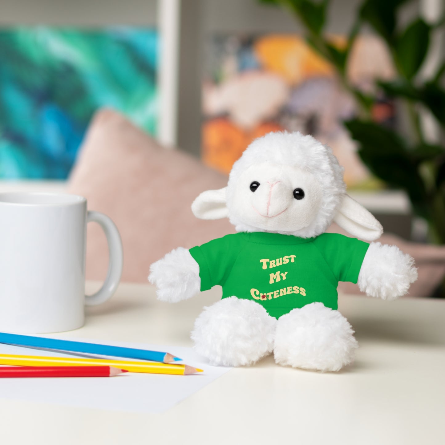 Stuffed Animals with Trust My Cuteness Tee