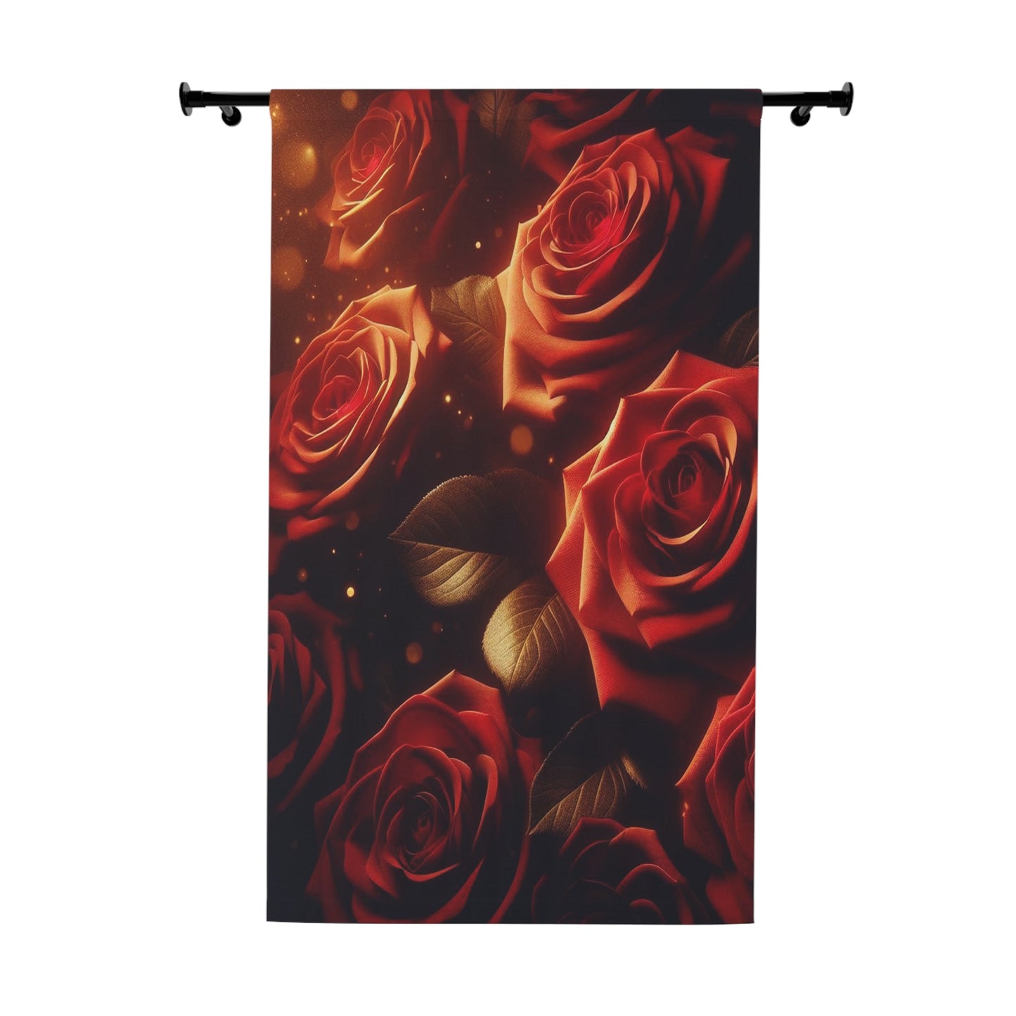 Romantic Rose Window Curtain - Elegant Floral Design for Home Décor