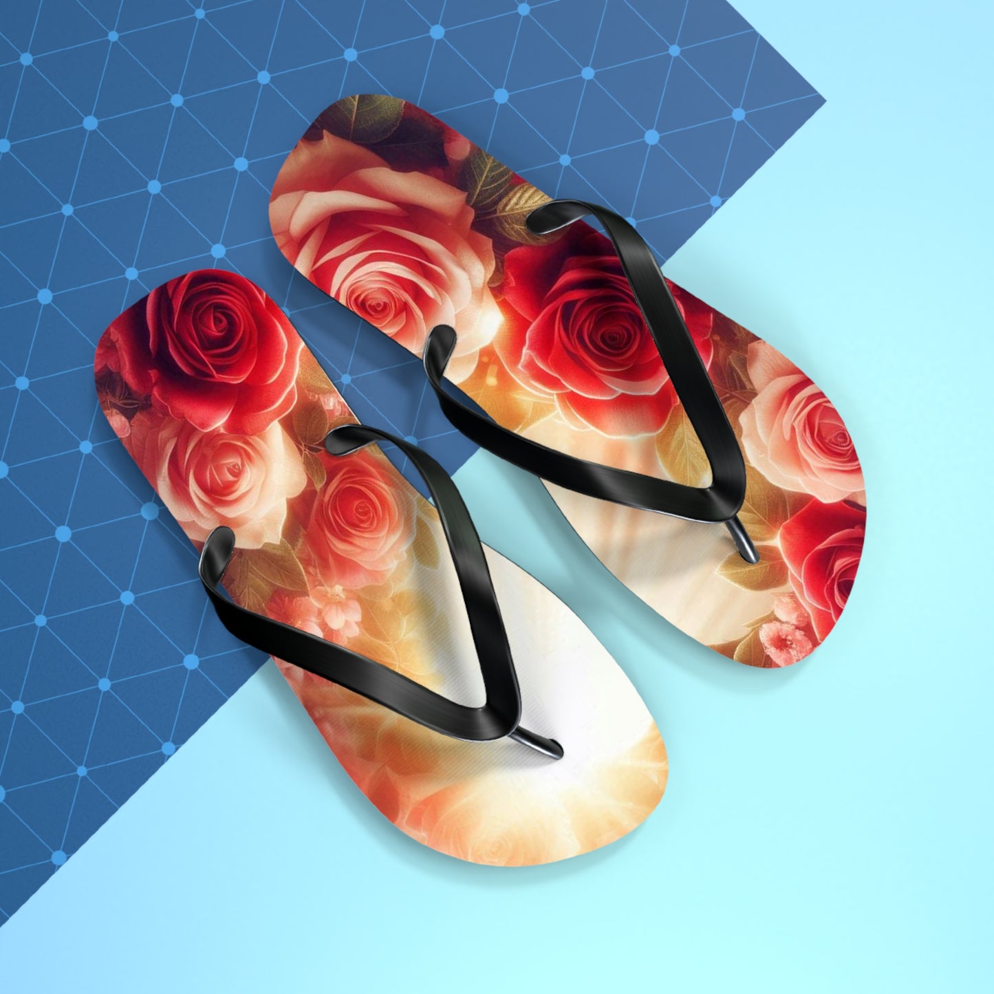 Roses Sunshine Flip Flops