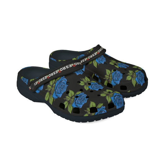 Blue Roses Clogs