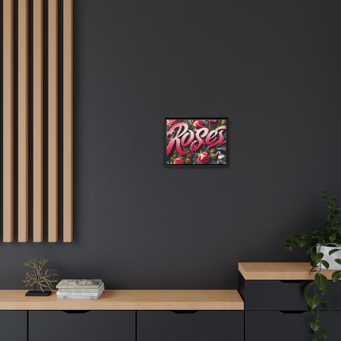 Roses Drip #26 Matte Canvas Framed