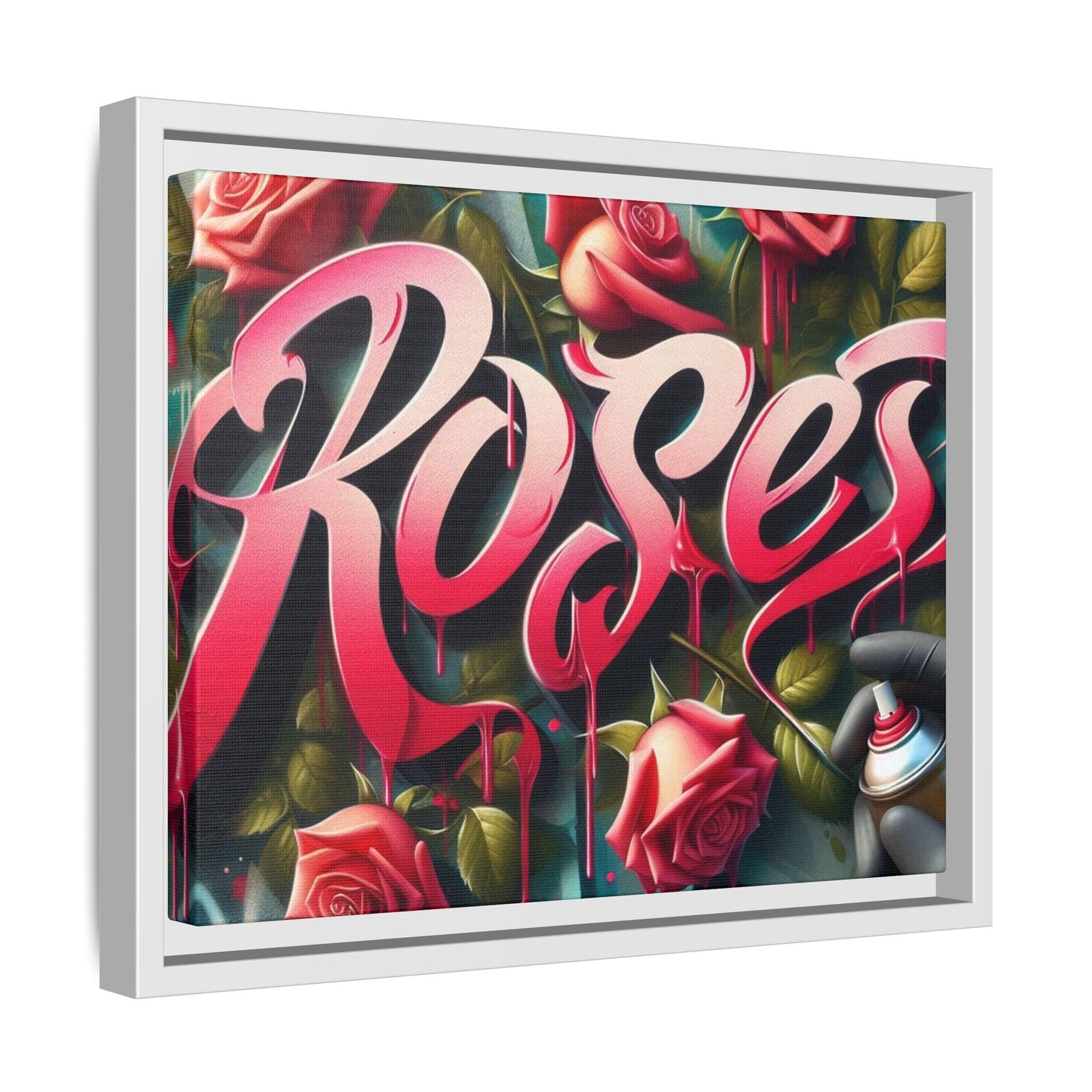 Roses Drip #26 Matte Canvas Framed
