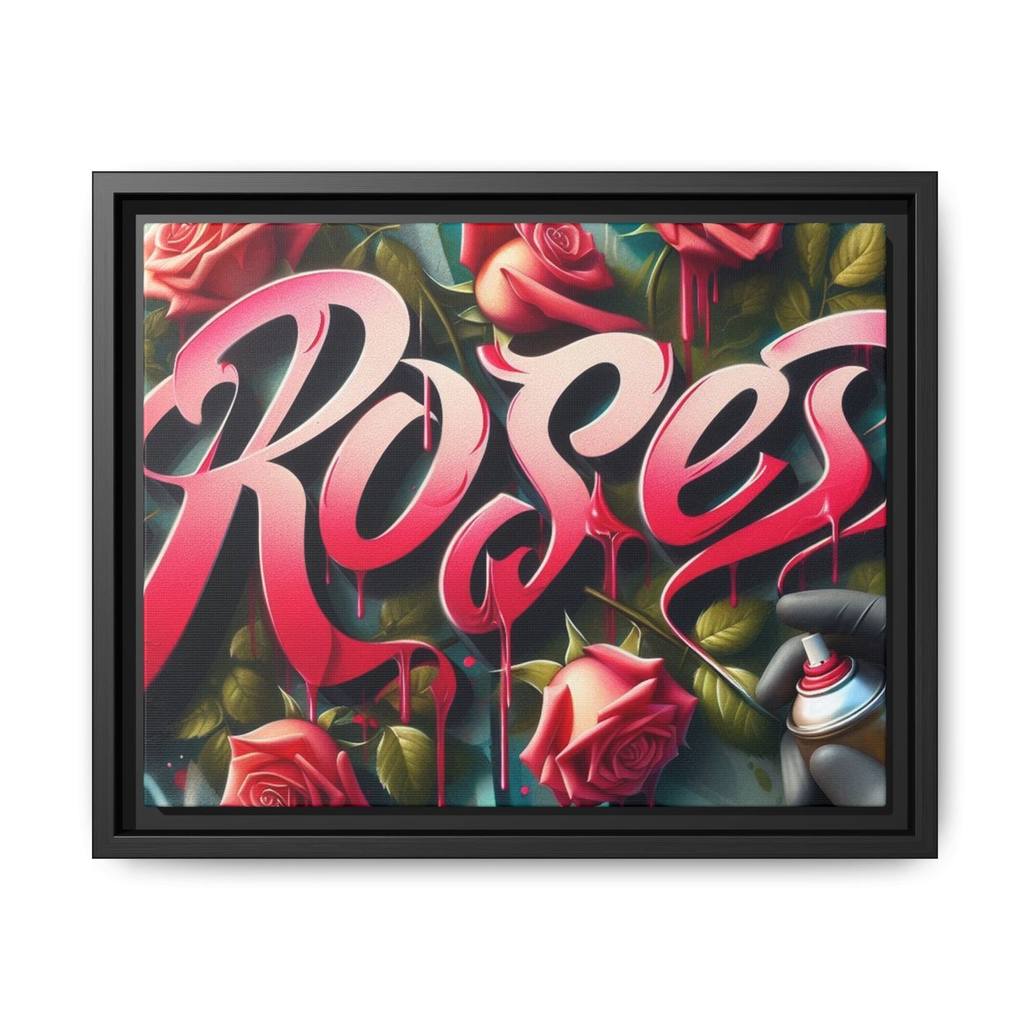 Roses Drip #26 Matte Canvas Framed
