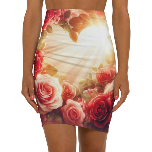 Roses Sunshine Mid-Waist Skirt