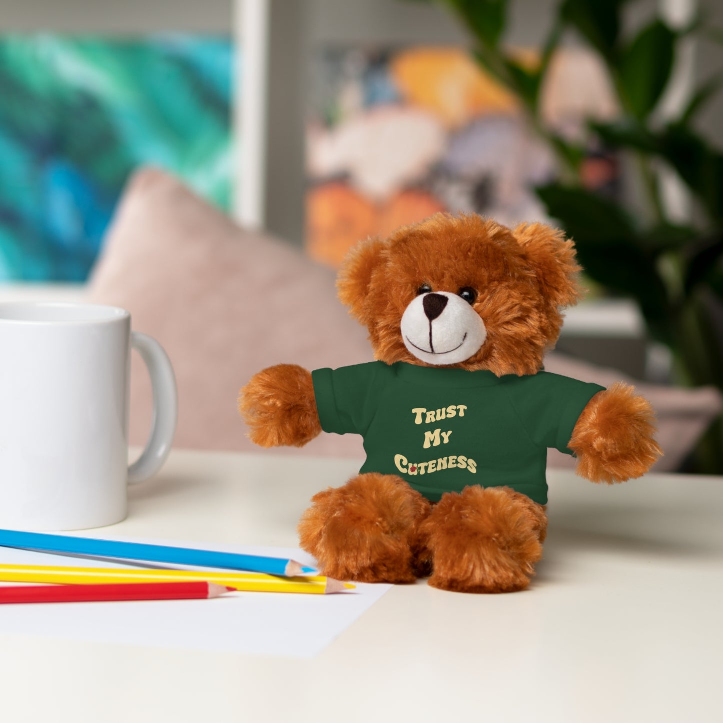 Stuffed Animals with Trust My Cuteness Tee