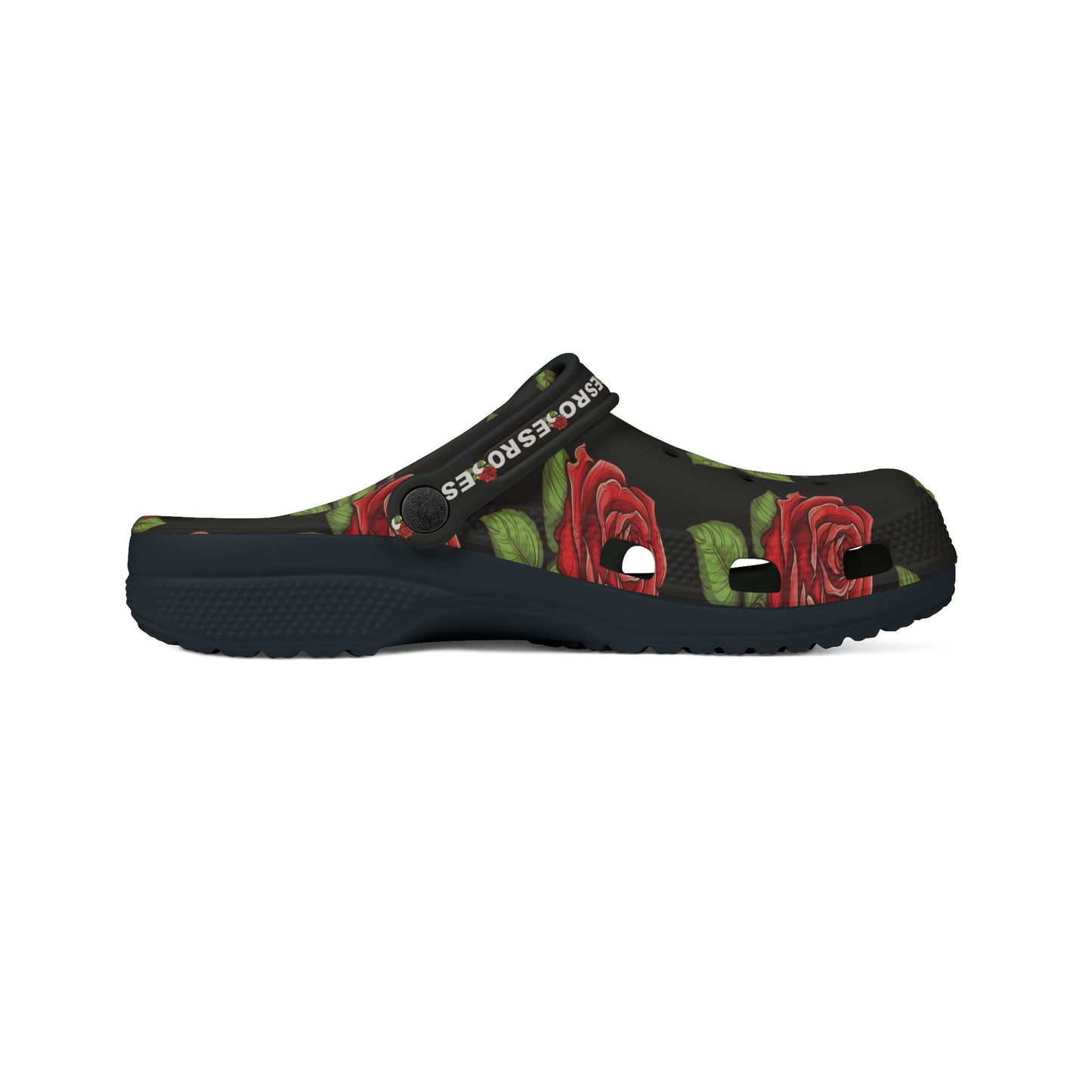 Black Roses Clogs