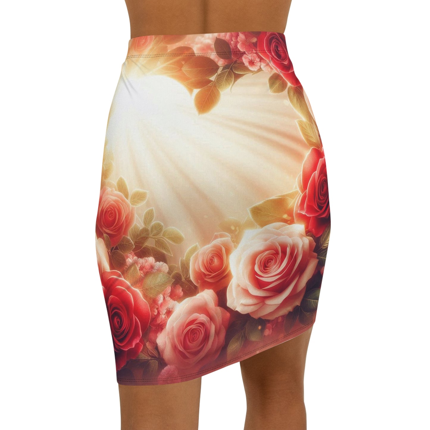 Roses Sunshine Mid-Waist Skirt