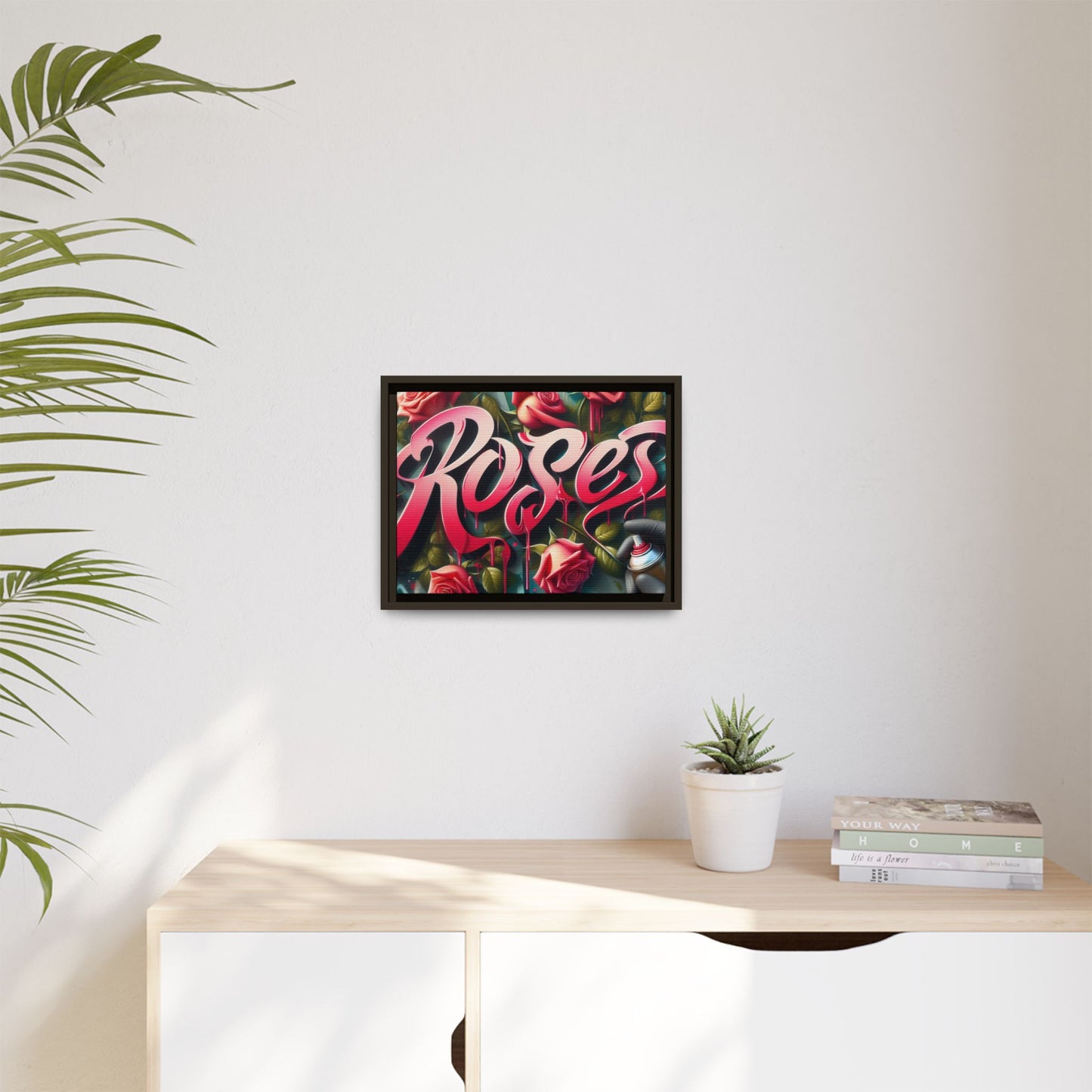 Roses Drip #26 Matte Canvas Framed