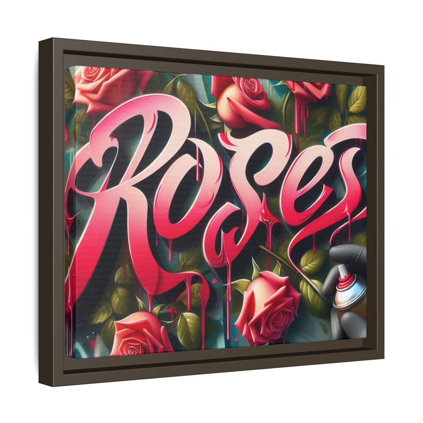Roses Drip #26 Matte Canvas Framed