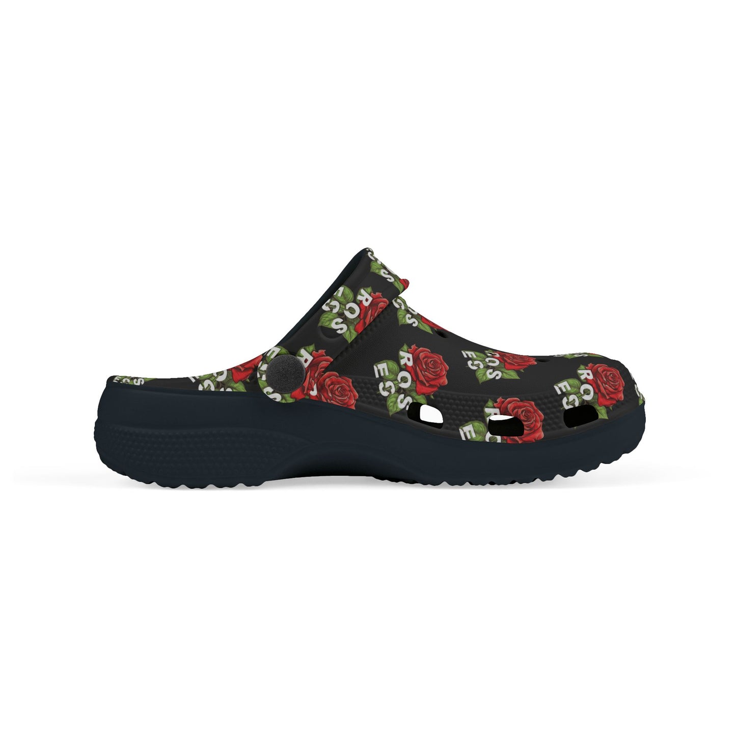 Black Red Roses Kid's  Clogs