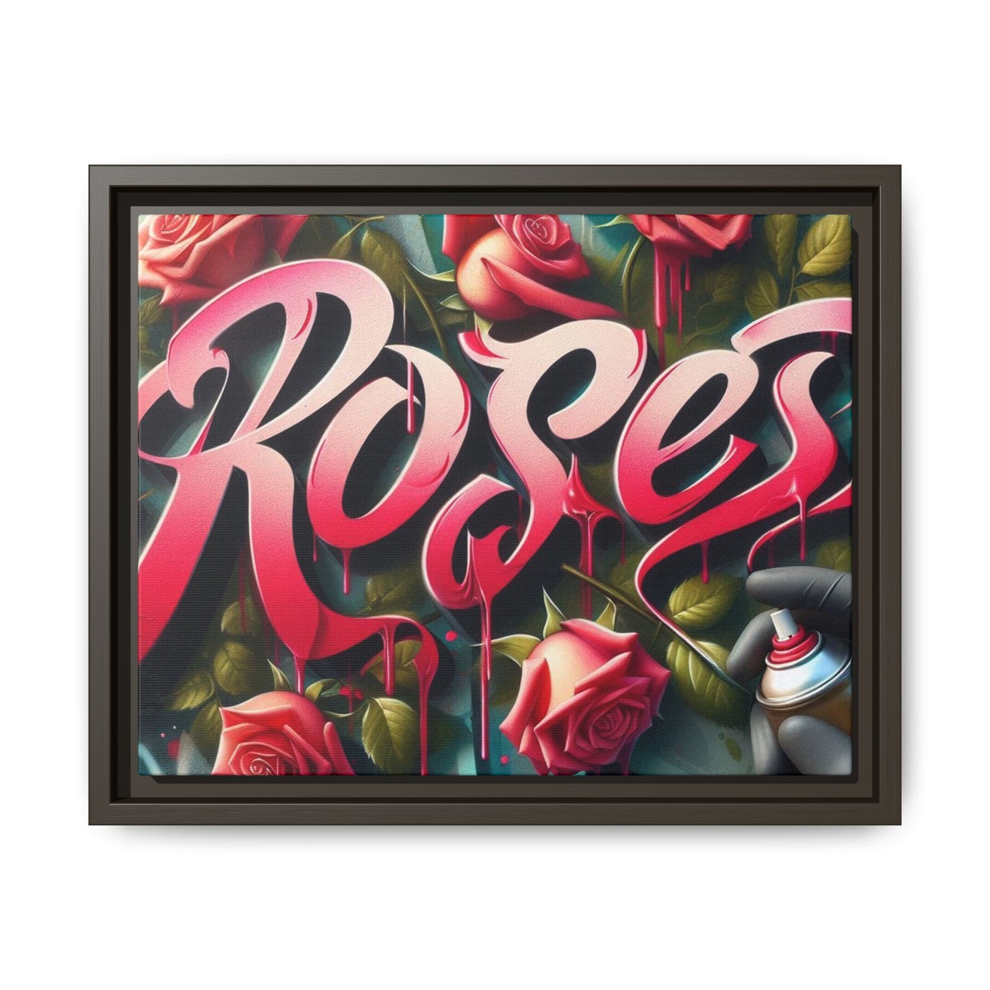 Roses Drip #26 Matte Canvas Framed