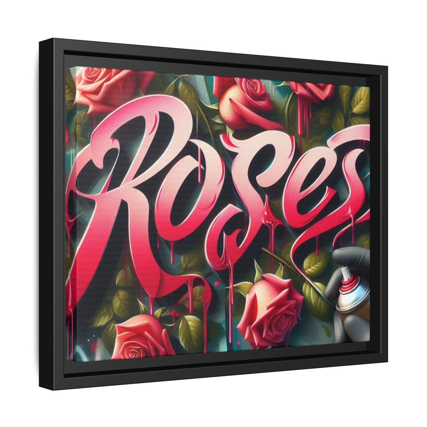 Roses Drip #26 Matte Canvas Framed