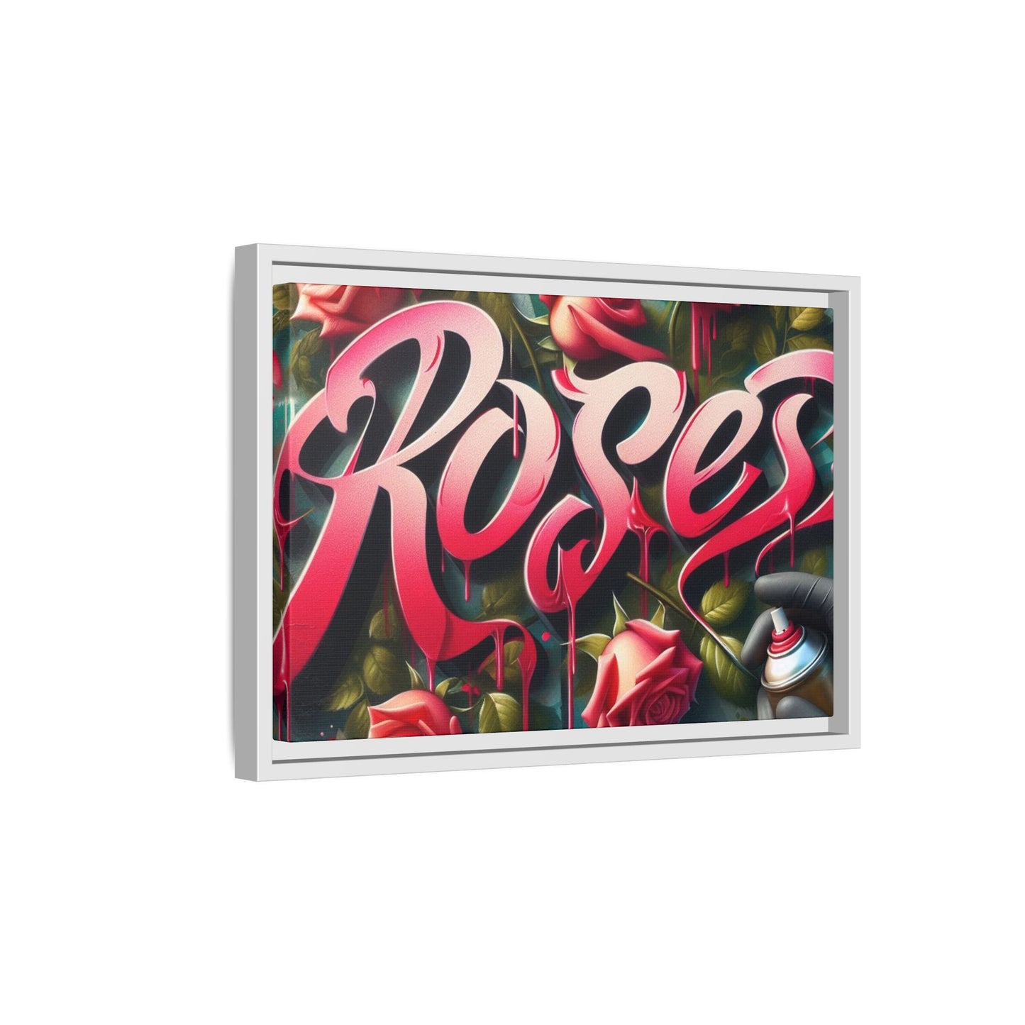 Roses Drip #26 Matte Canvas Framed