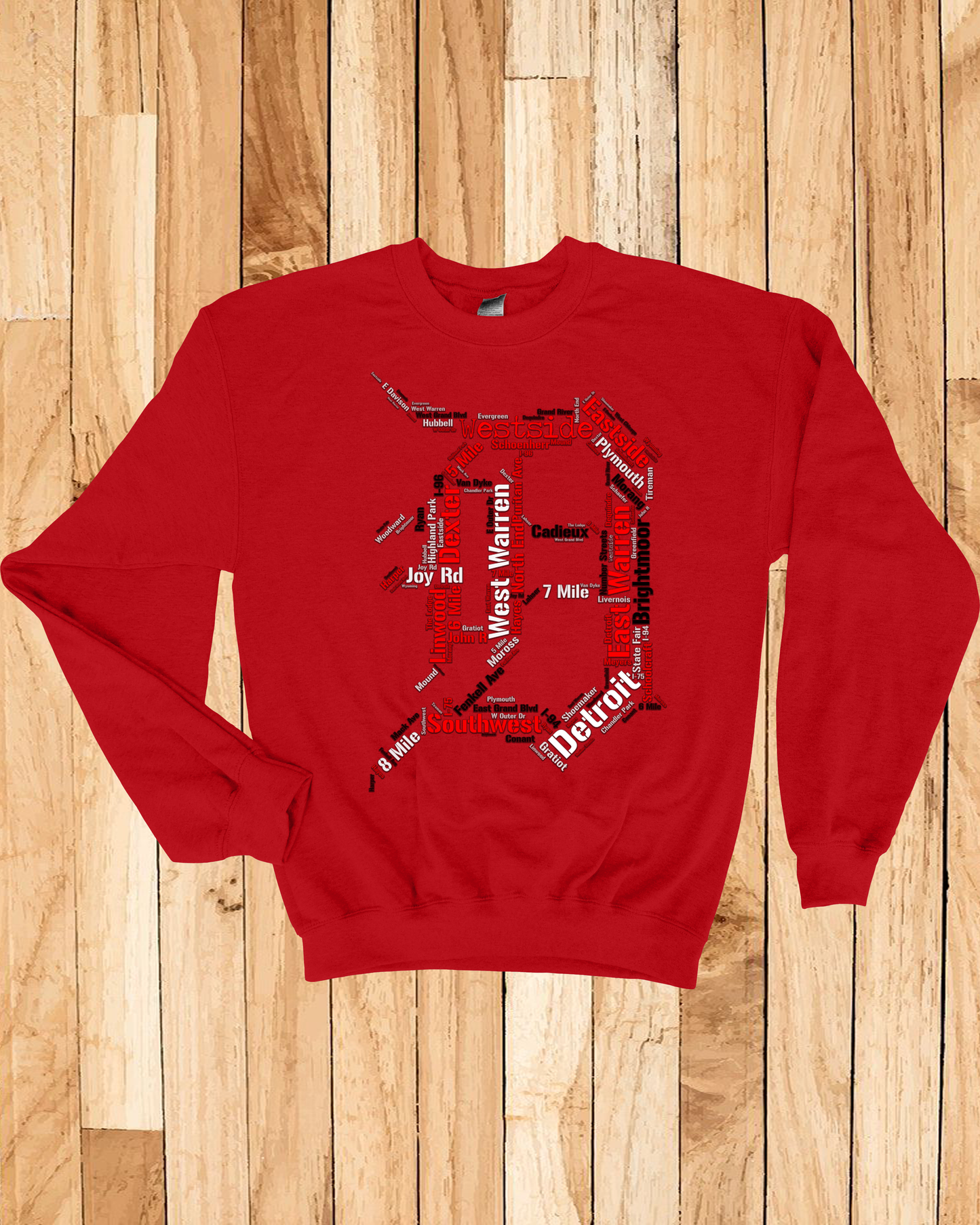 Detroit Streets Red Wings Hometown Sweatshirt