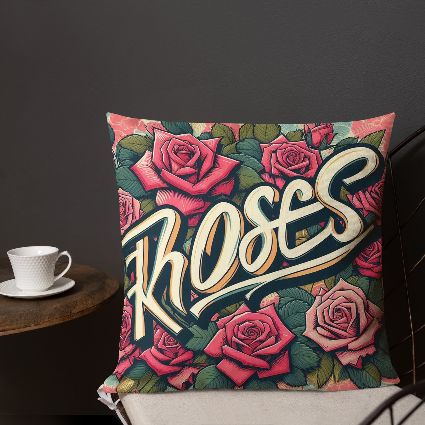 Roses Graffiti #13 Pillow