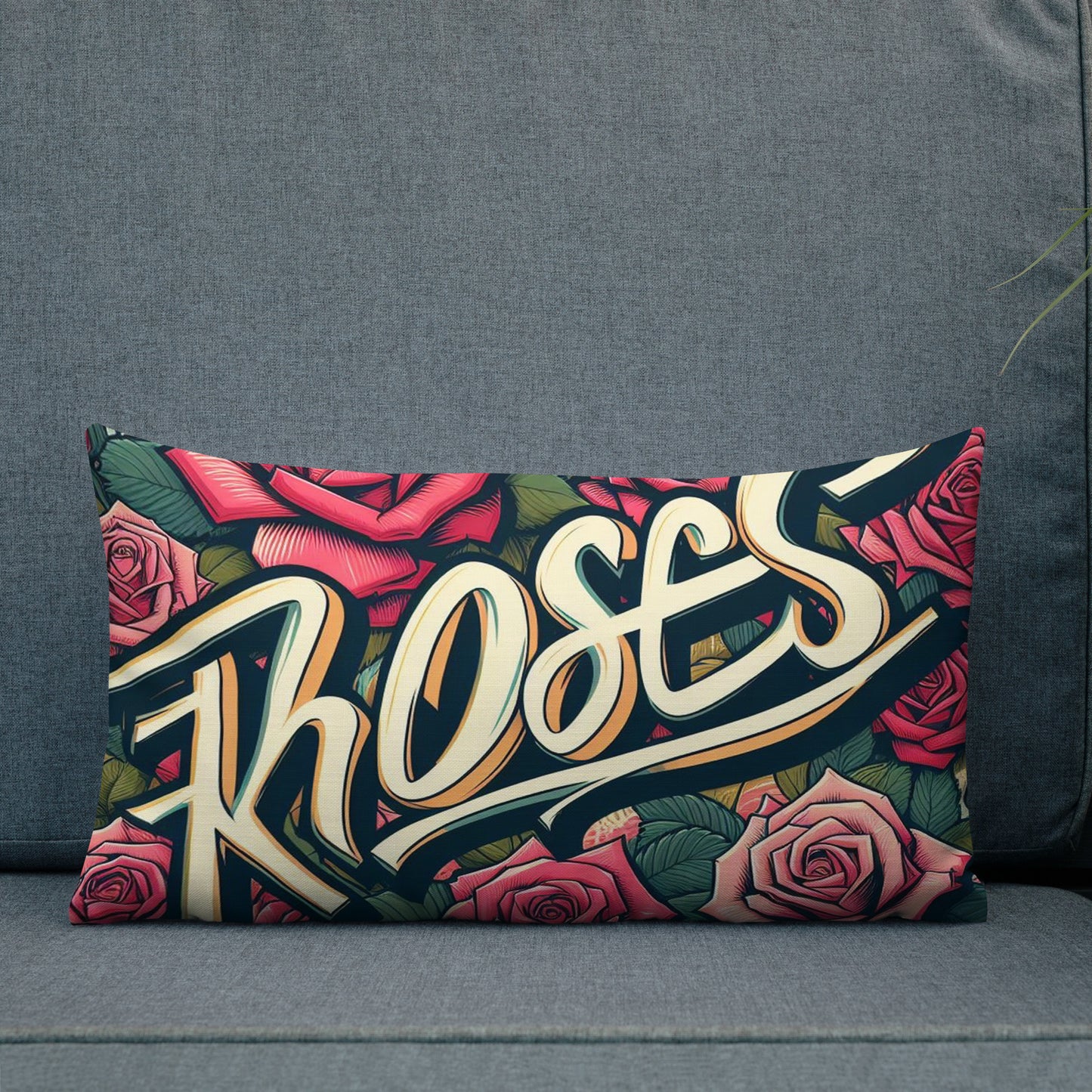 Roses Graffiti #13 Pillow