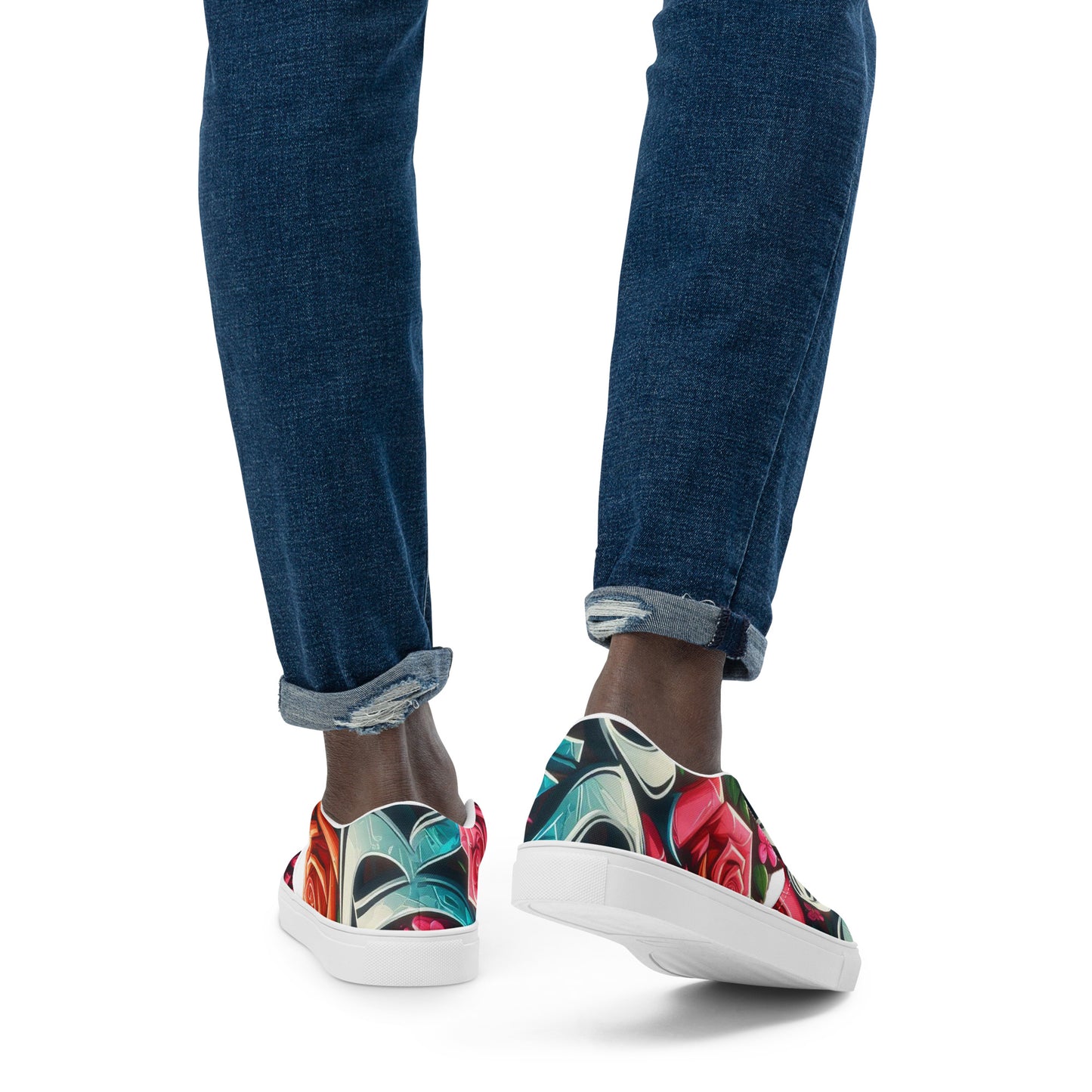 Roses Graffiti #5 Men’s Slip-On Shoes