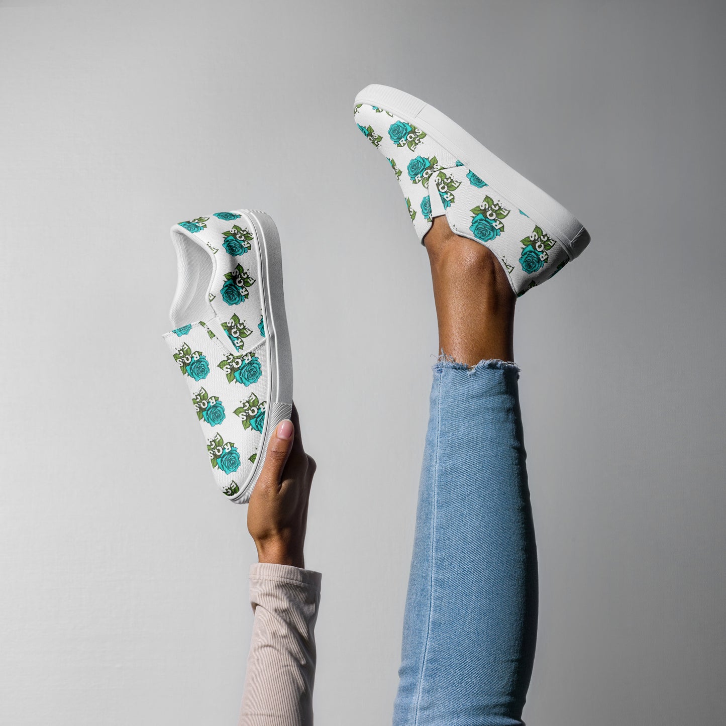 Roses Signature Turquoise Women’s Slip-On Shoes