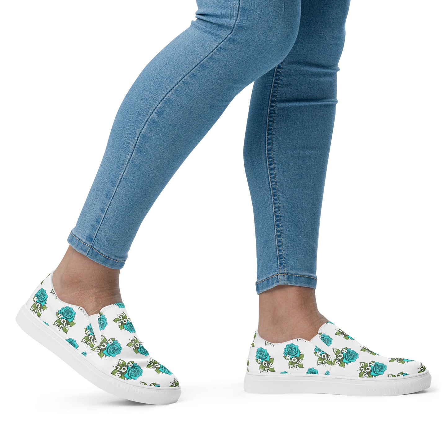 Roses Signature Turquoise Women’s Slip-On Shoes